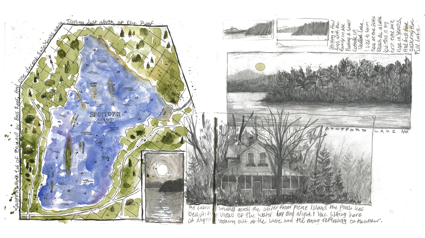 Drawing  painting   Landscape sketchbook Outdoor nationalpark