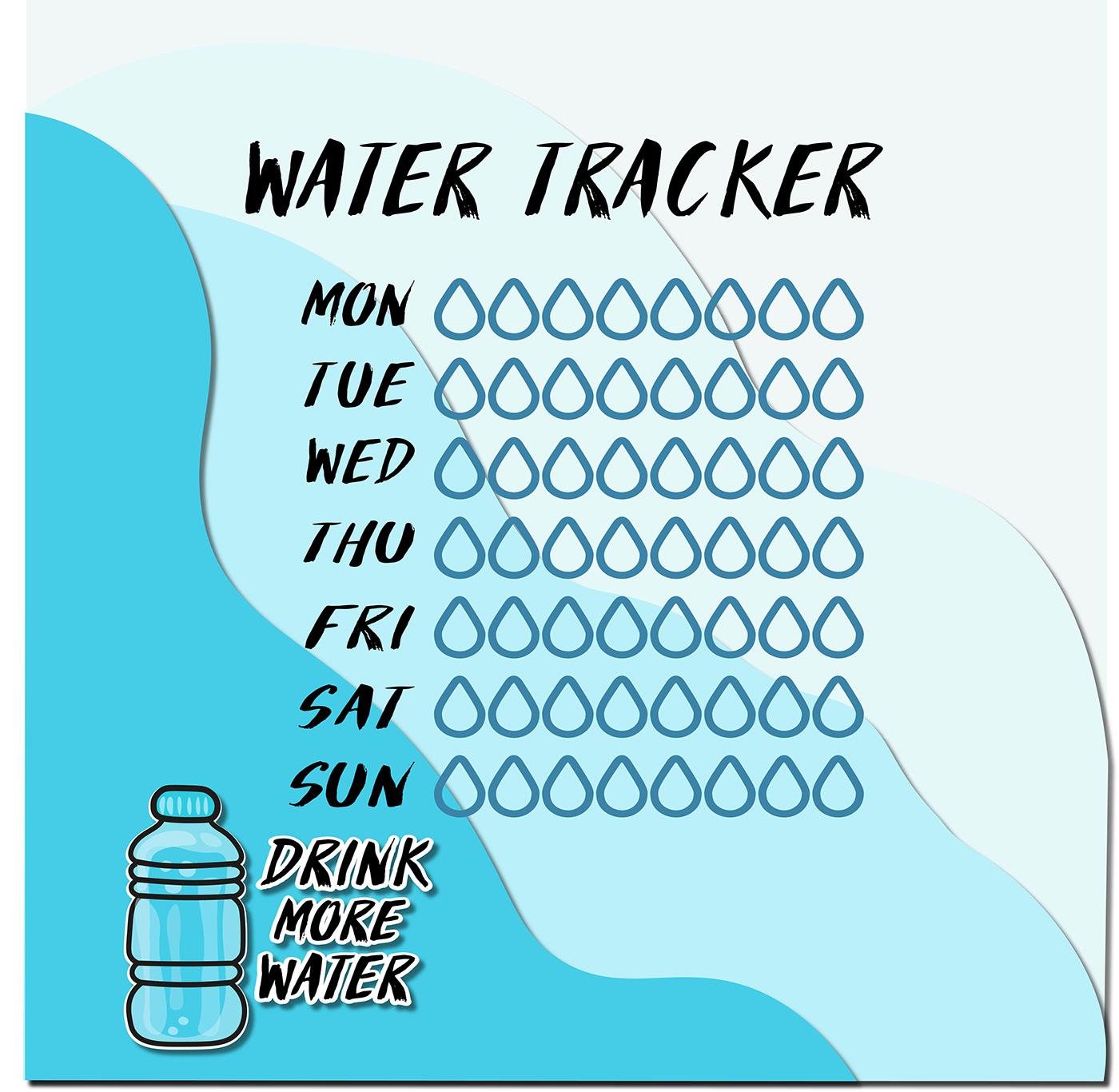 water tracker Stay Hydrated planner planning tracking drink more water tracking planner