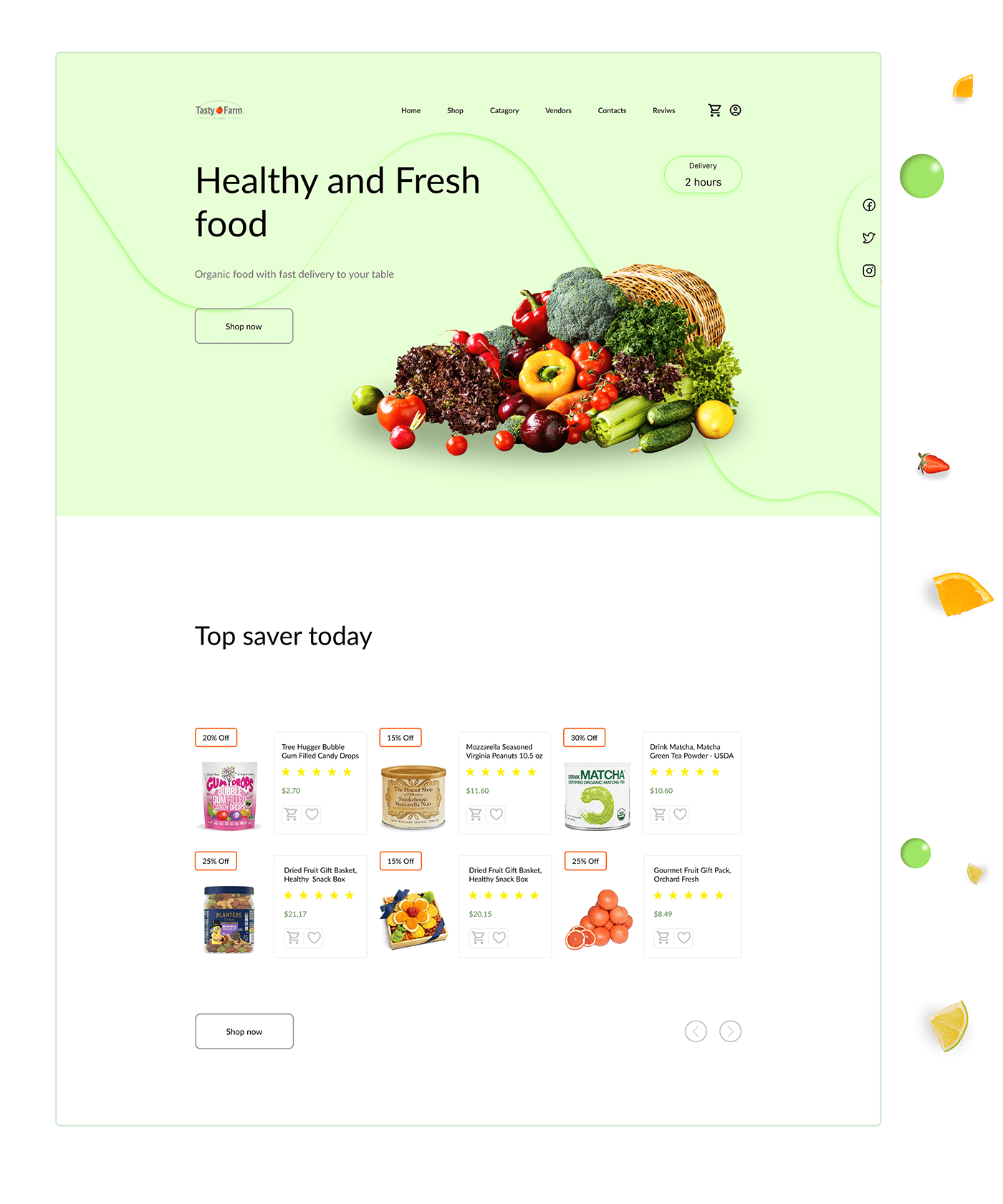 Figma Food  graphic design  Grocery Logo Design shop store UI/UX user experience Web Design 