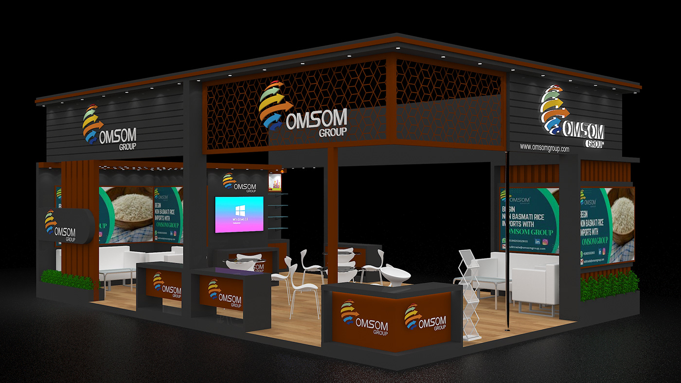 Exhibition Design  booth Stand Exhibition  3D vray Render 3ds max
