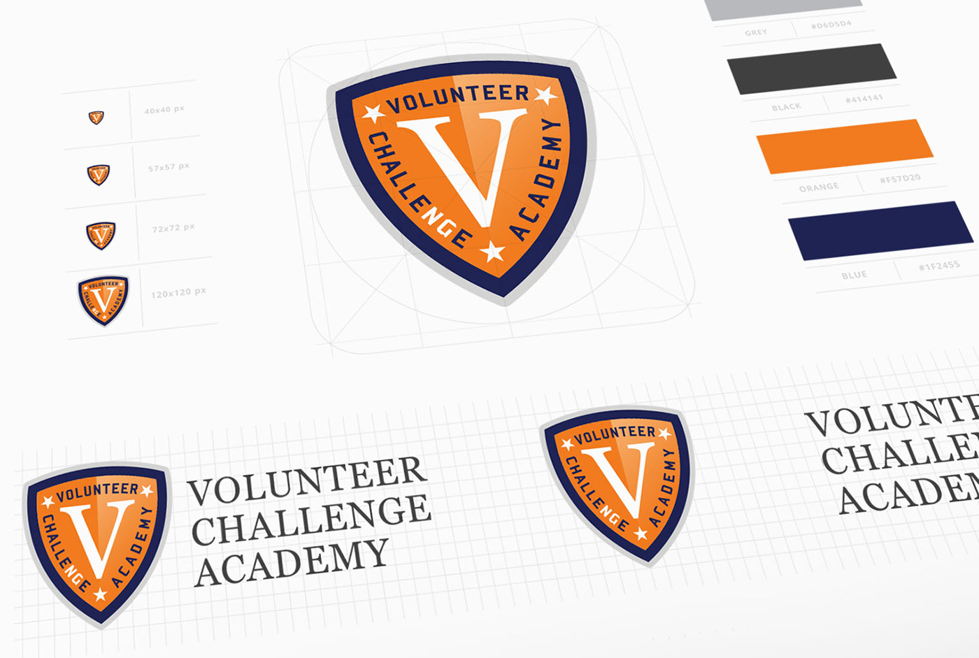 volunteer challenge National Guard army Military Education logo orange agca