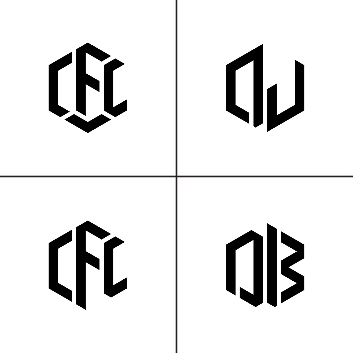 hexagon hexagon logo logo typrographic