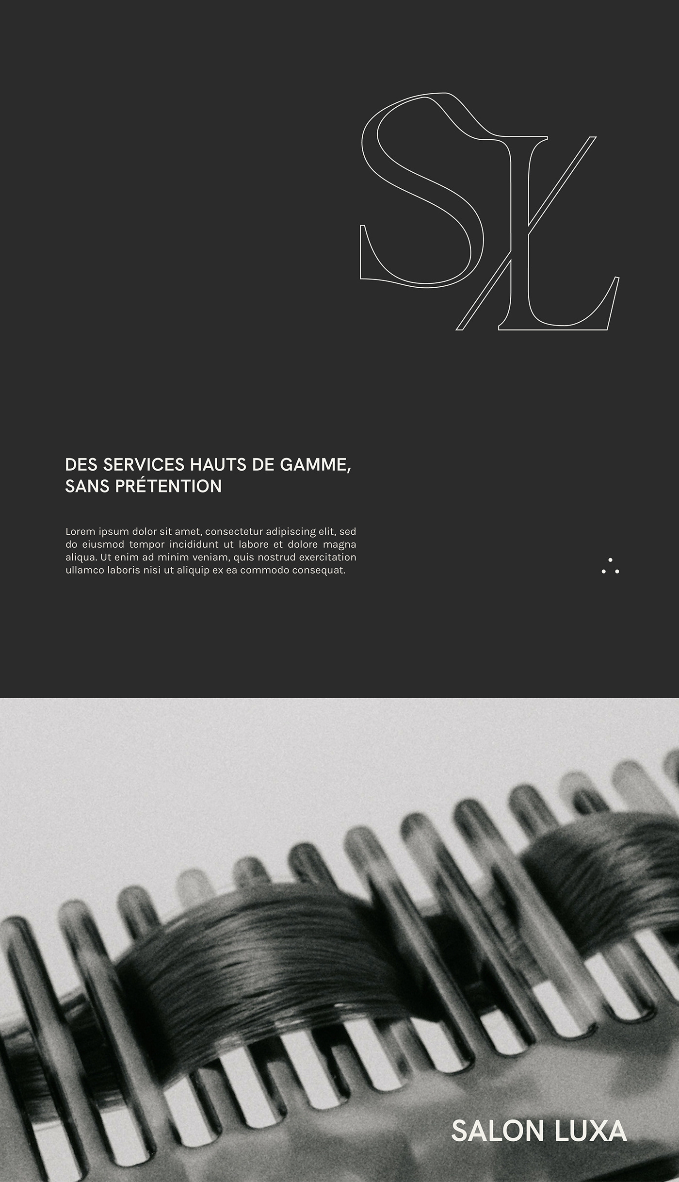 sub logo variation and editorial design for a hairdresser based in Montreal
