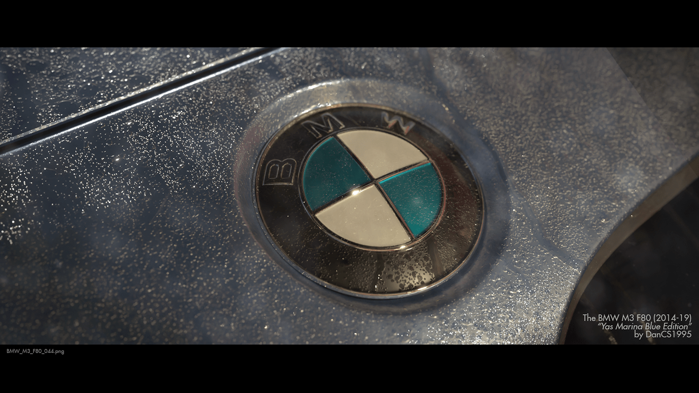 automotive   car 3D CGI f80 container rain BMW M3 wet