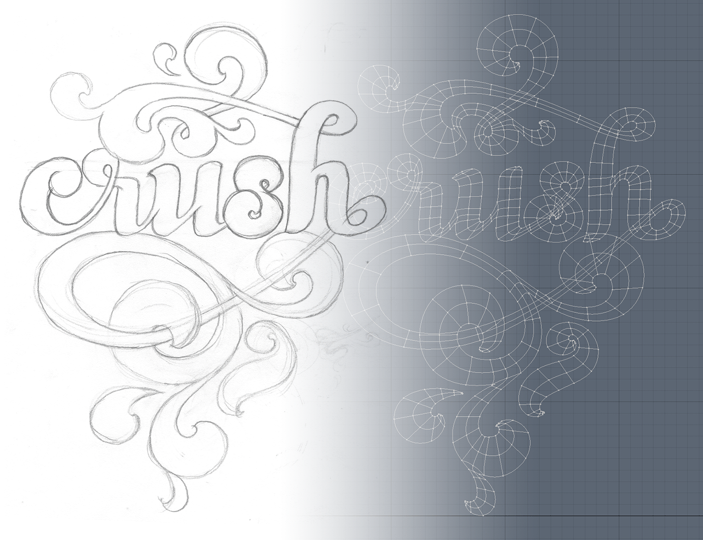 typography   HAND LETTERING 3D illustration 3D typography
