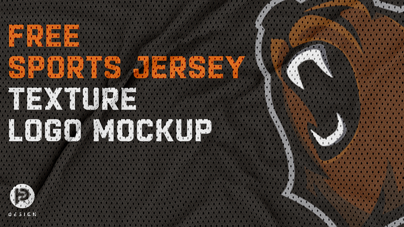 sport texture logo Mockup psd free jersey soccer football photoshop