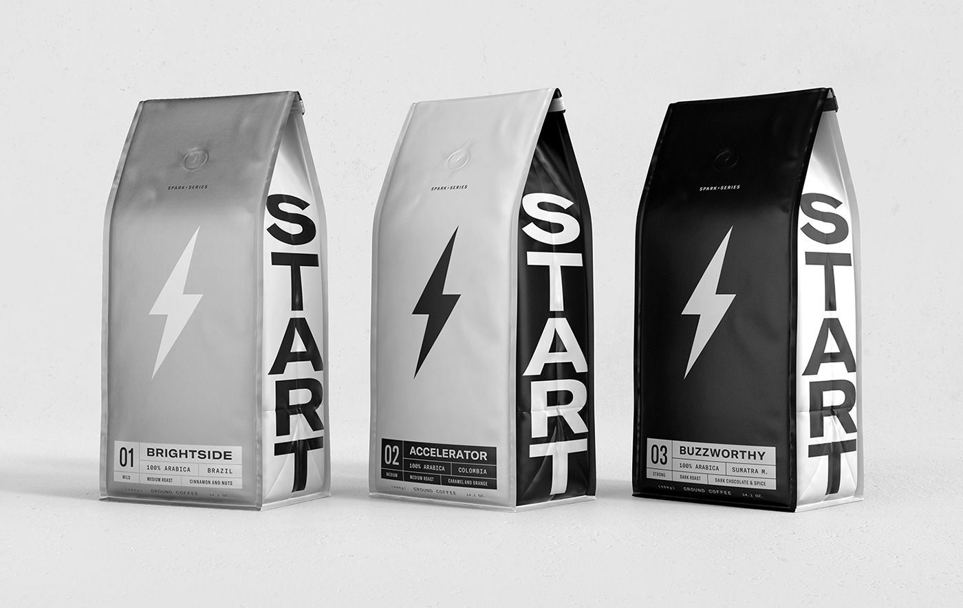 bold branding  Coffee design energy identity noir Packaging visual identity