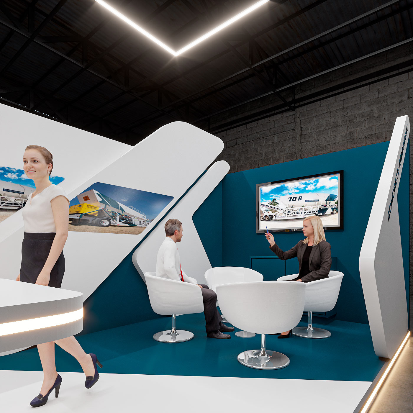 Stand Exhibition  booth Exhibition Design  visualization 3ds max vray architecture