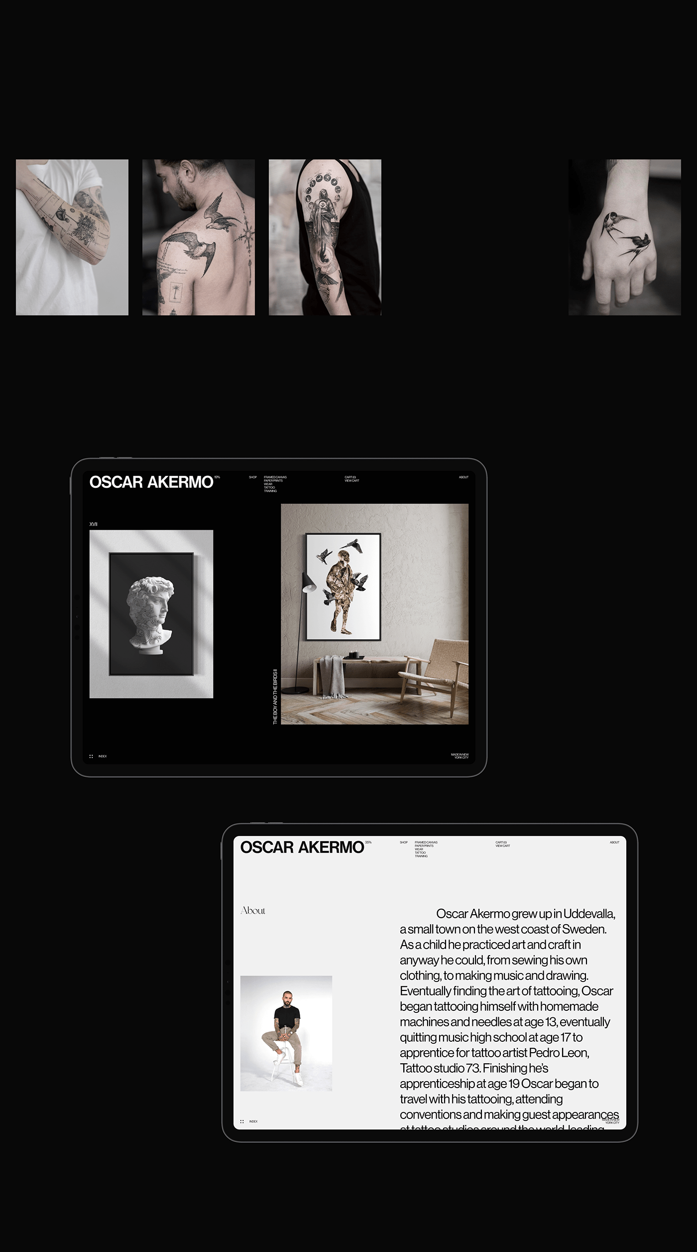 Oscar Akermo — Personal Website. About. UX/UI Design.