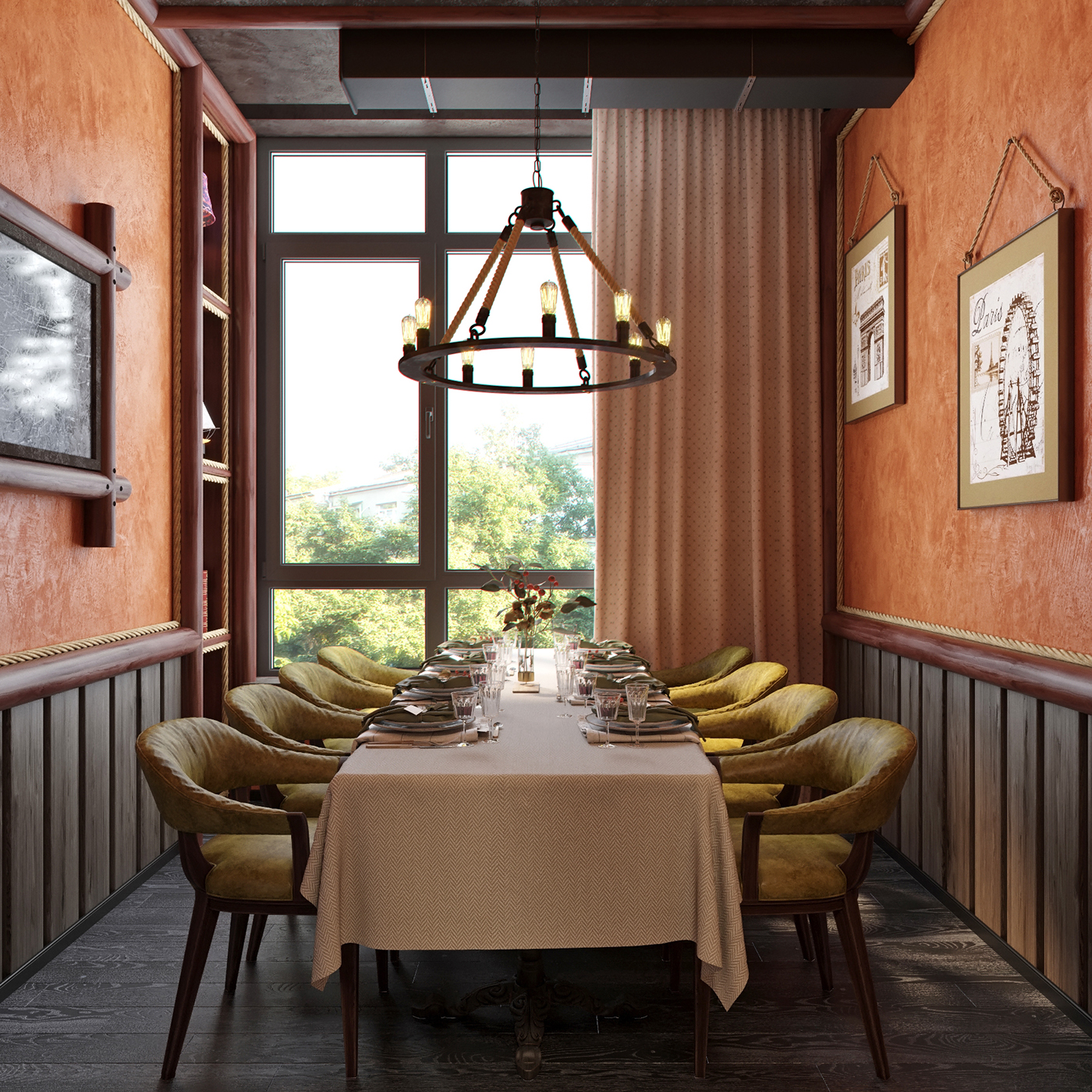 Private room in restaurant on Behance