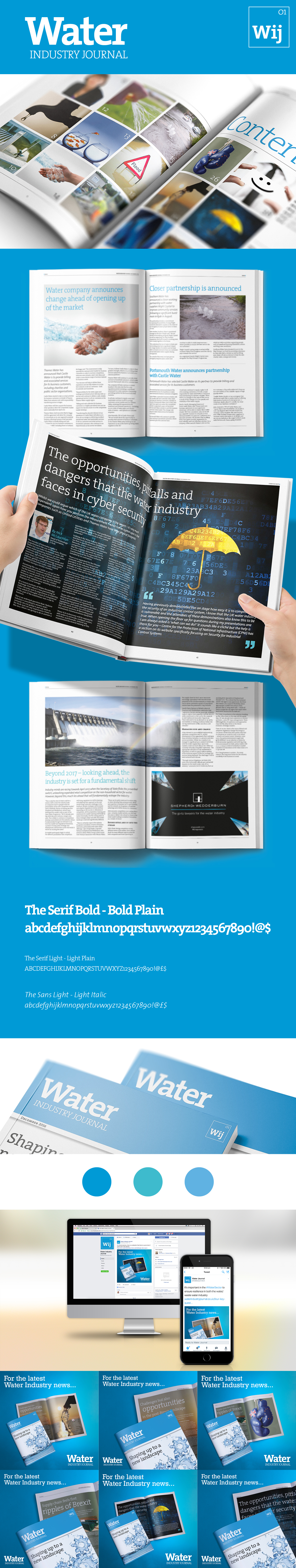branding  brand magazine layout editorial layout water design