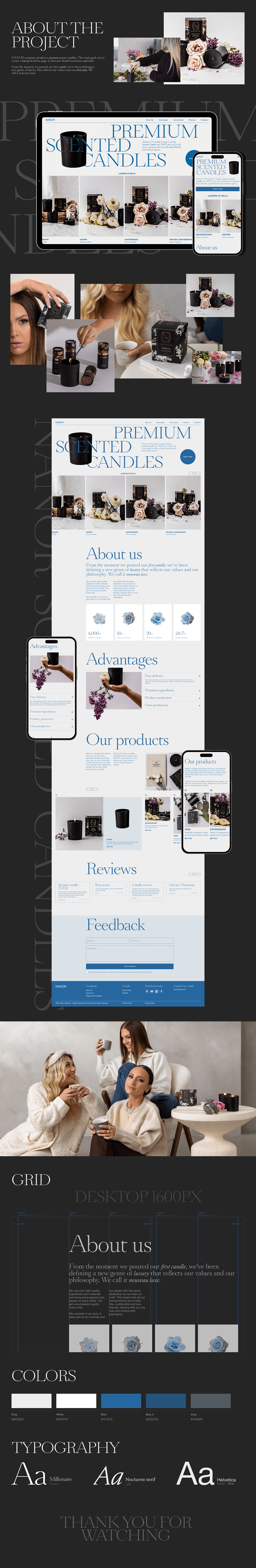 redesign Website UI/UX Figma candles candle soy wax