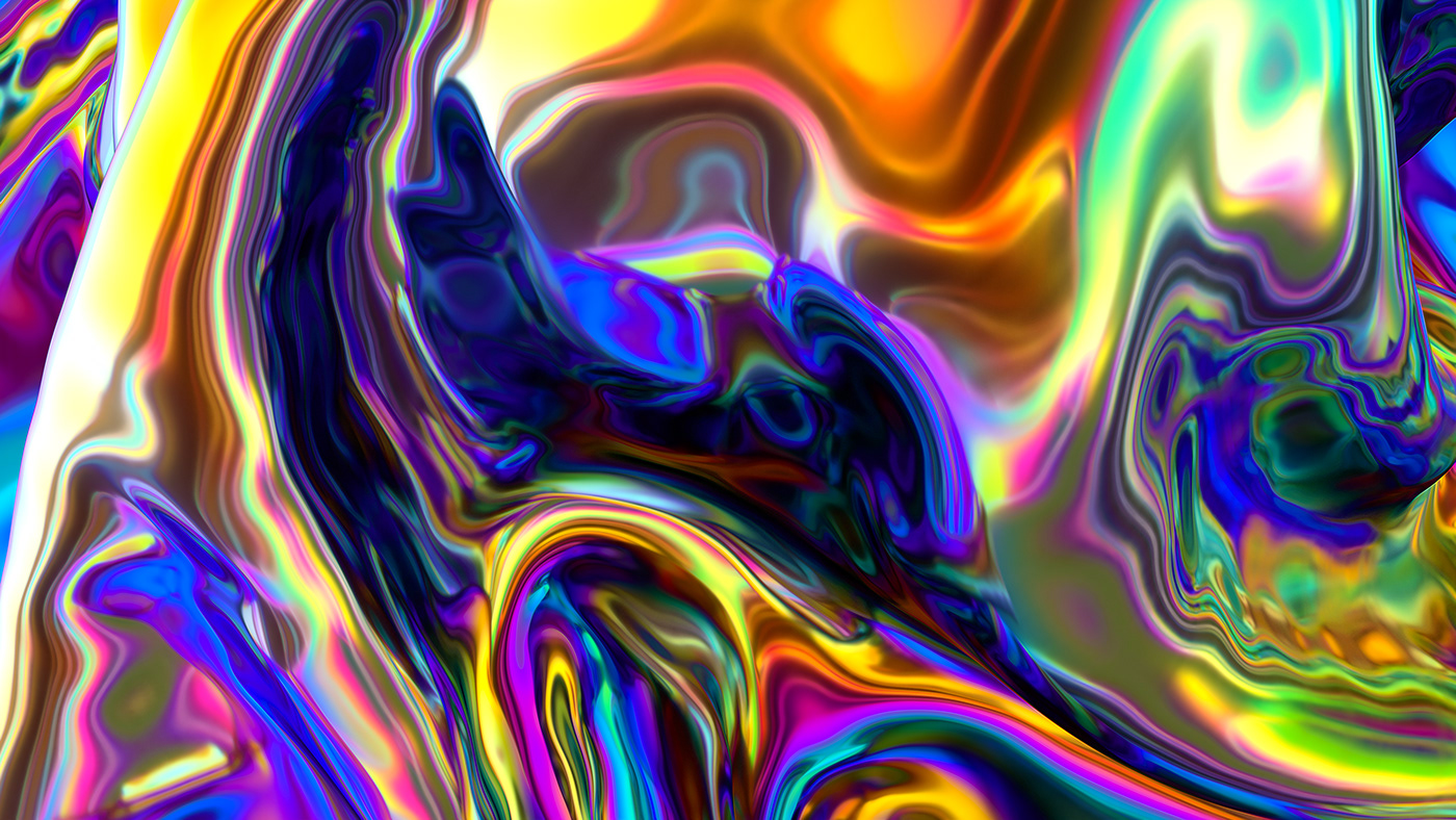 cinema4d octane abstract experiment rainbow psychedelic swirl crazy photoshop glow