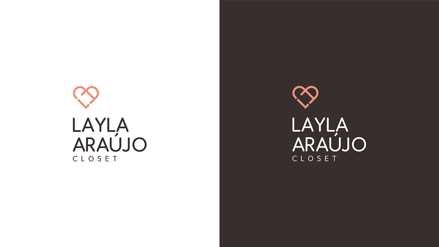 heart Logotipo identidade visual branding  Idvisual Logomarca Loja de roupas closet Logofolia LOGOTIPO2020