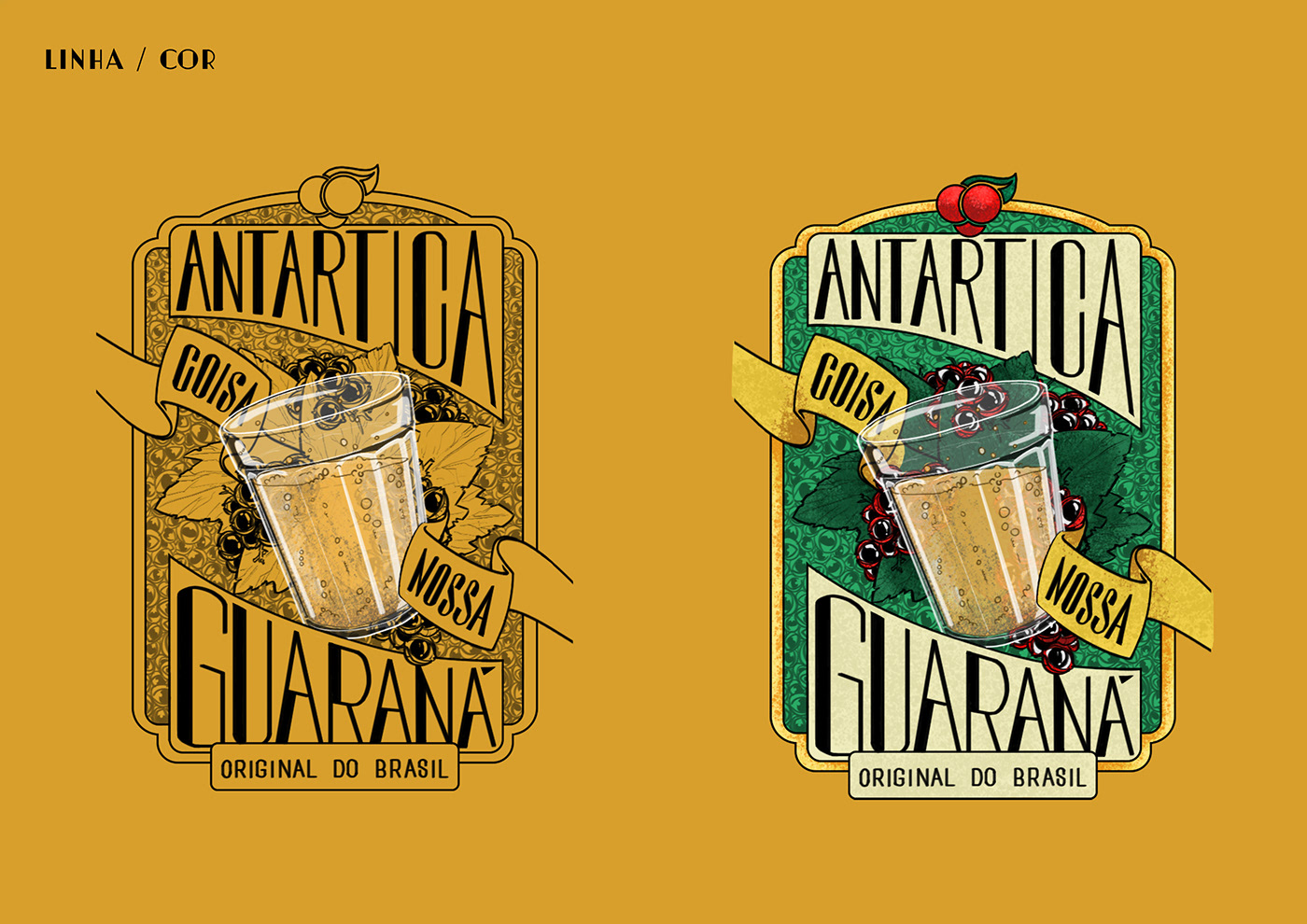 design visual identity guarana antarctica Brasil Ilustração digital illustration