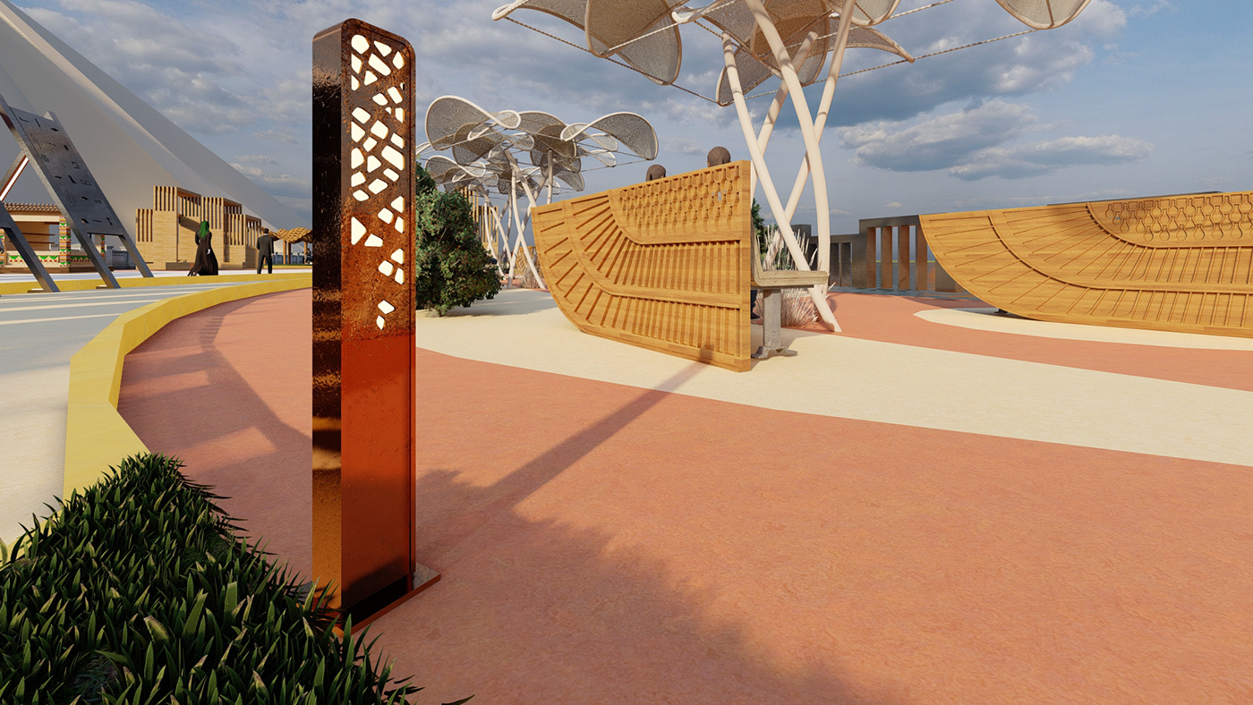 3D architecture exterior Landscape Render visualization