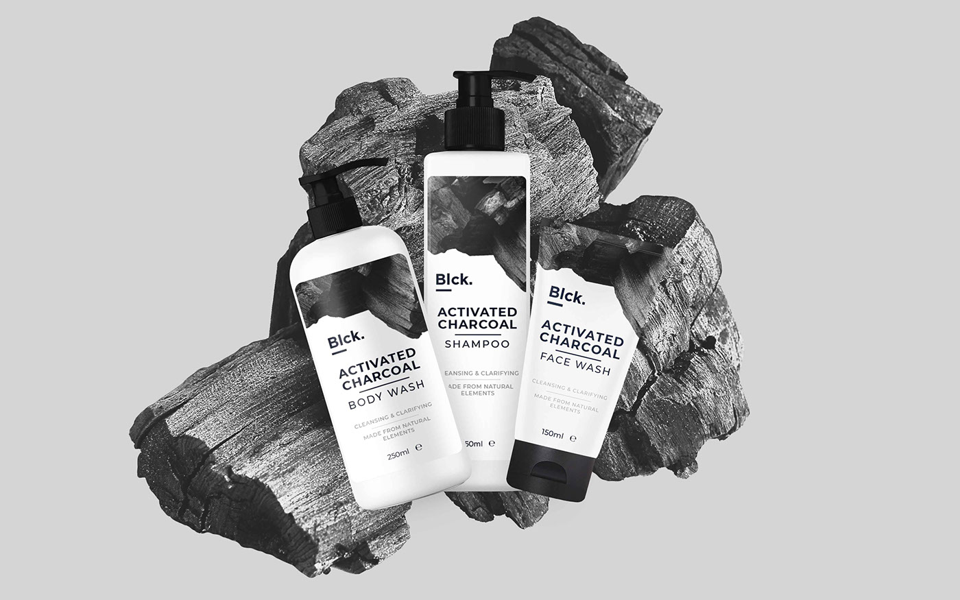 charcoal black black and white cosmetics simple shampoo organic