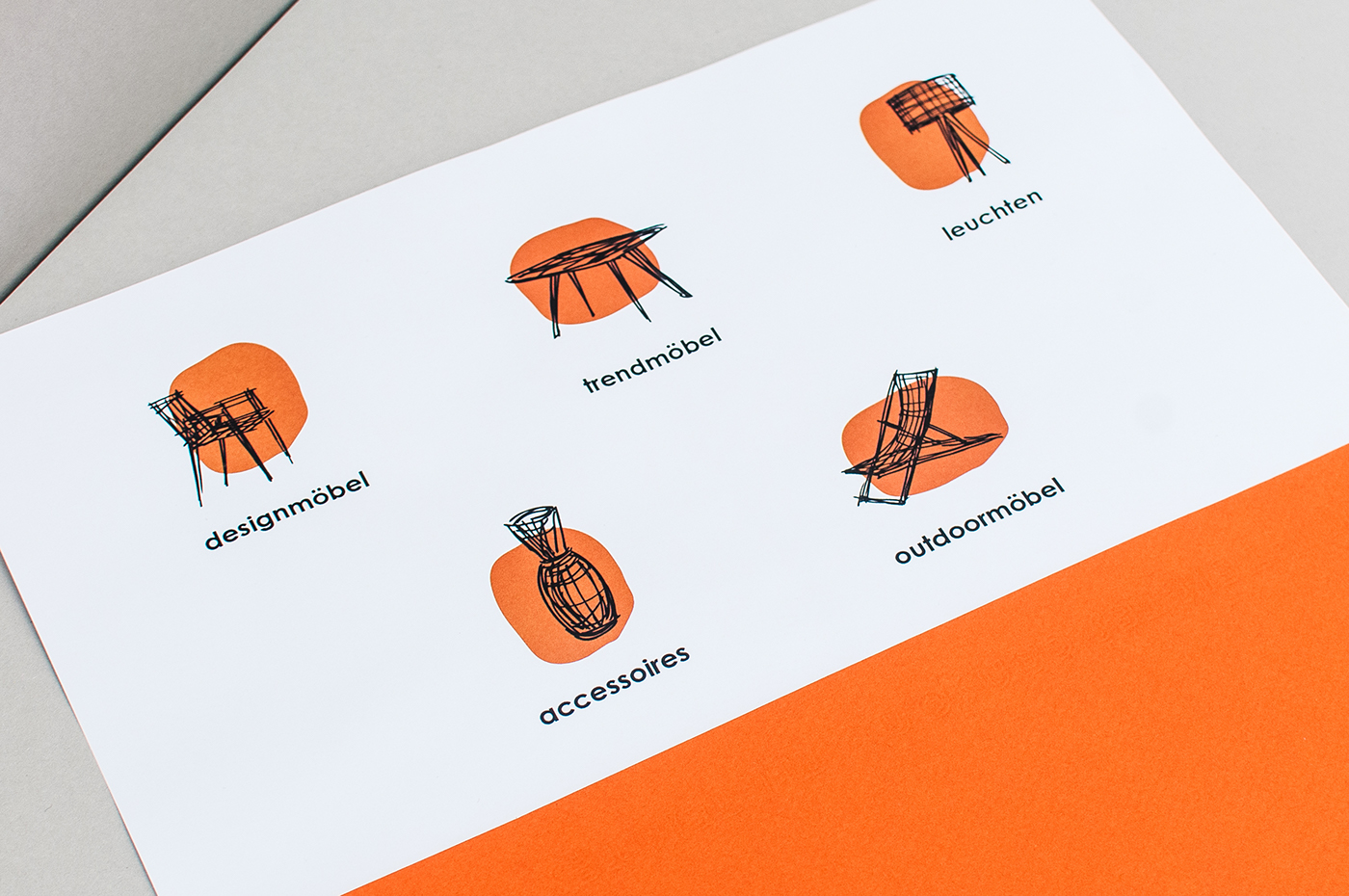 Corporate Design logo typography   orange dekoration Inneneinrichtung