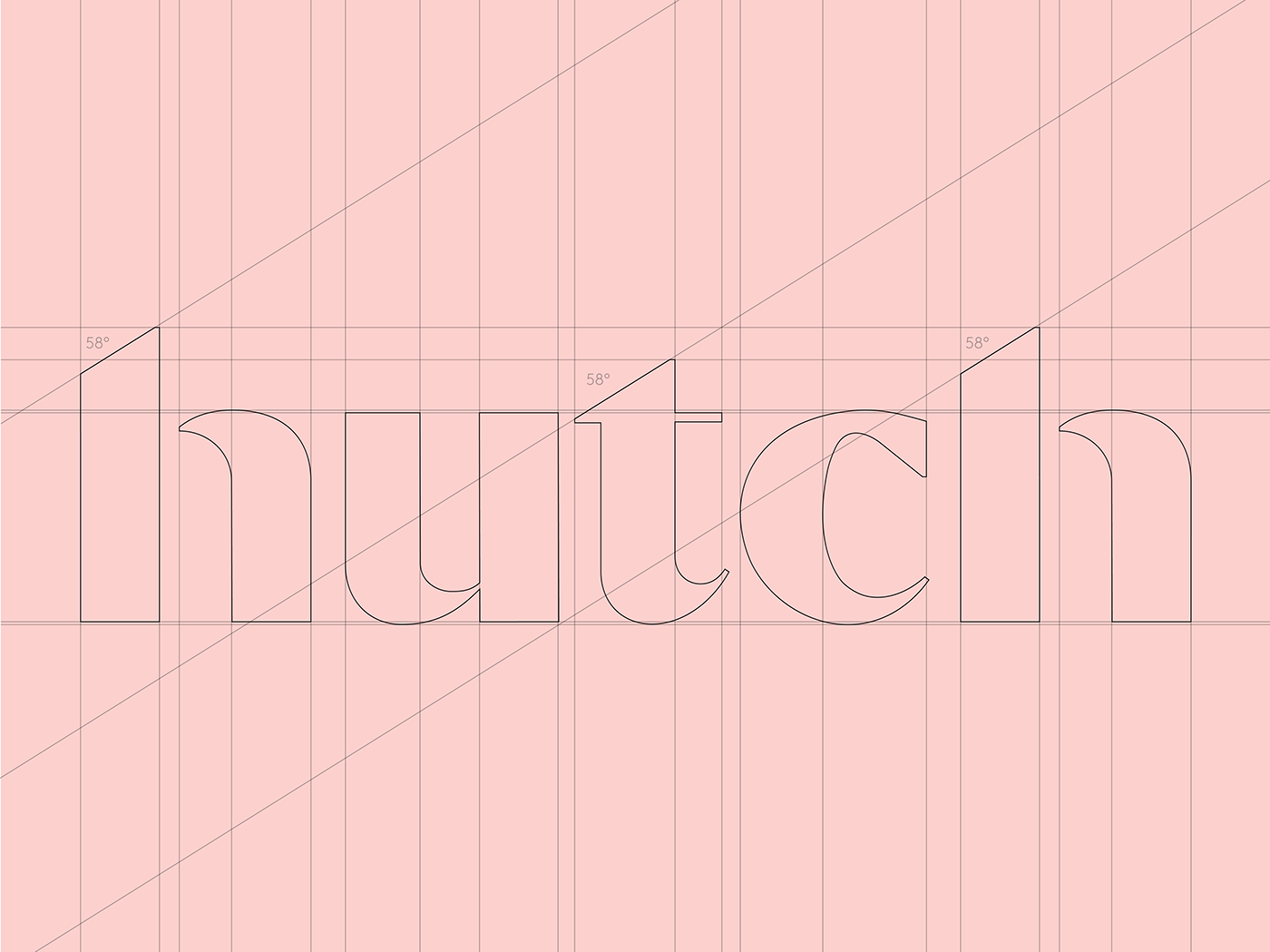 Hutch Interior design app wordmark Logotype Style minimal home logo