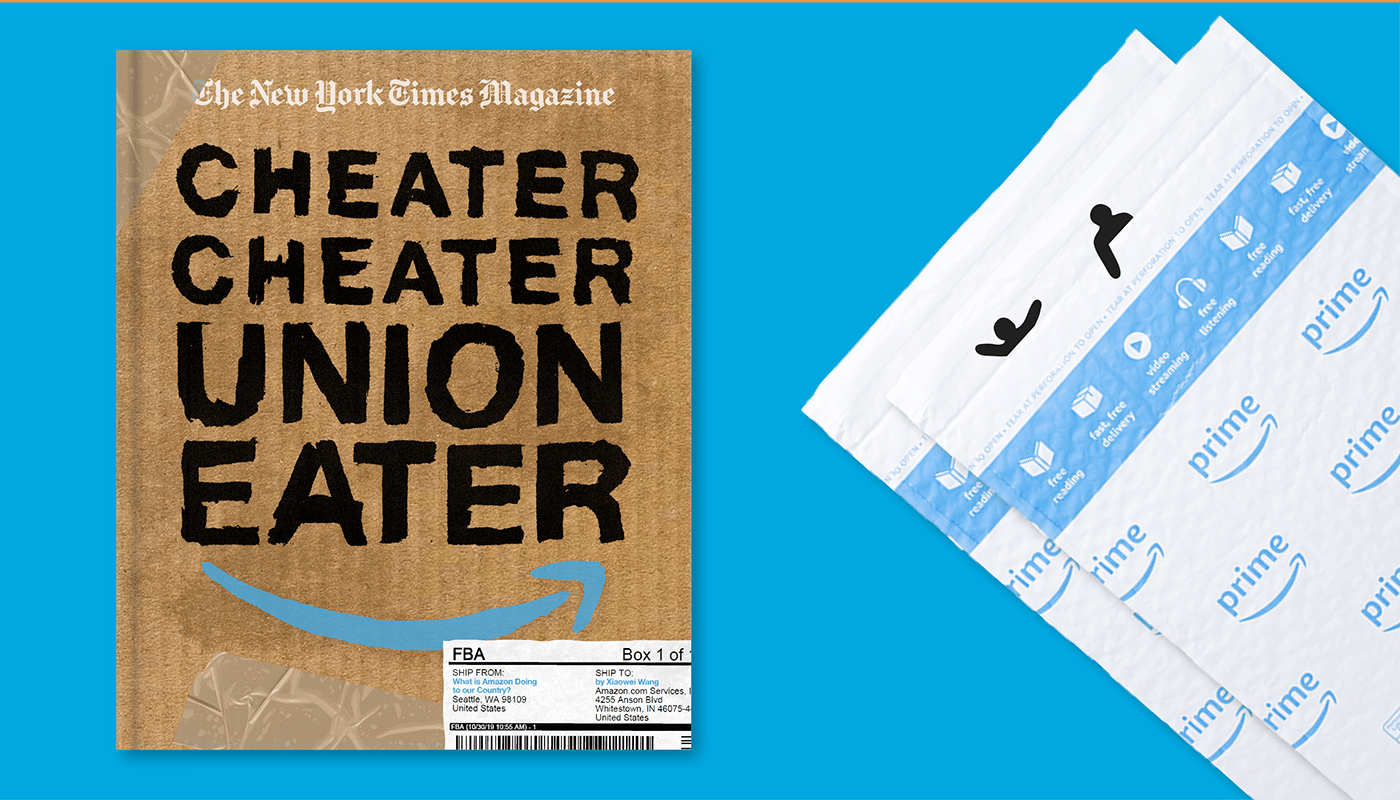 Amazon editorial magazine New York Times Cover typography   ILLUSTRATION  spot art