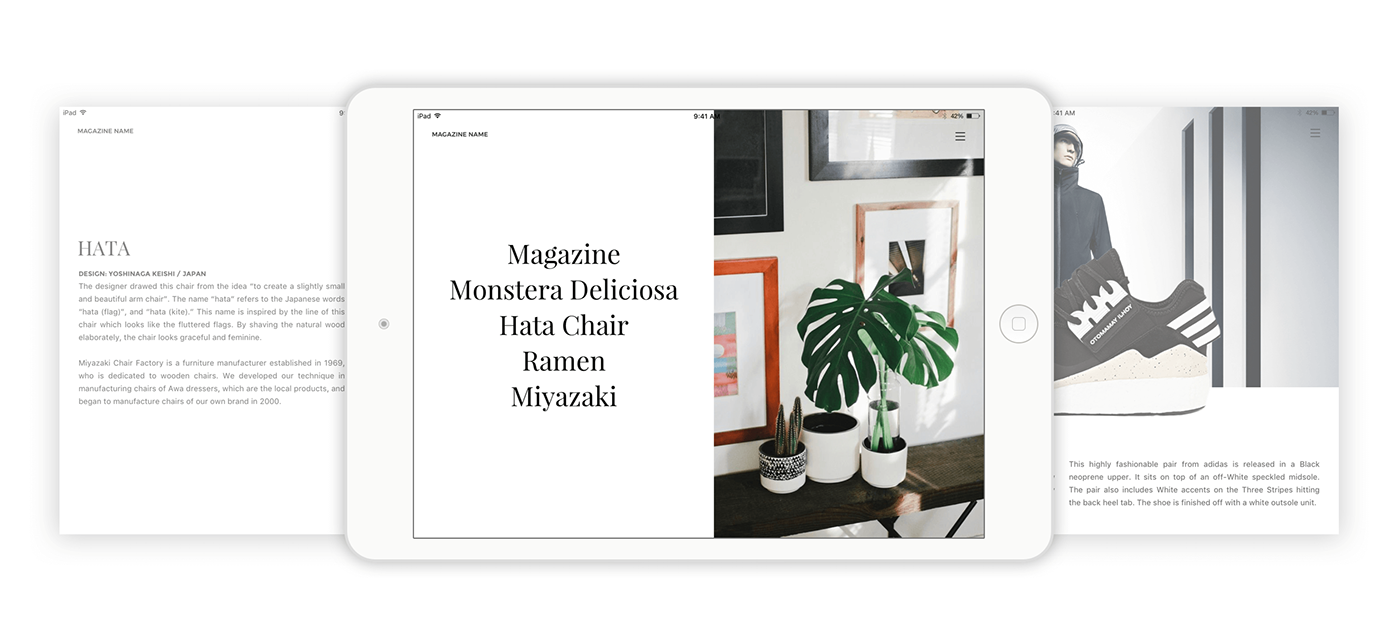 magazine Digital Magazine split page mobile editorial visual design digital design iPad Web Design  graphic design 