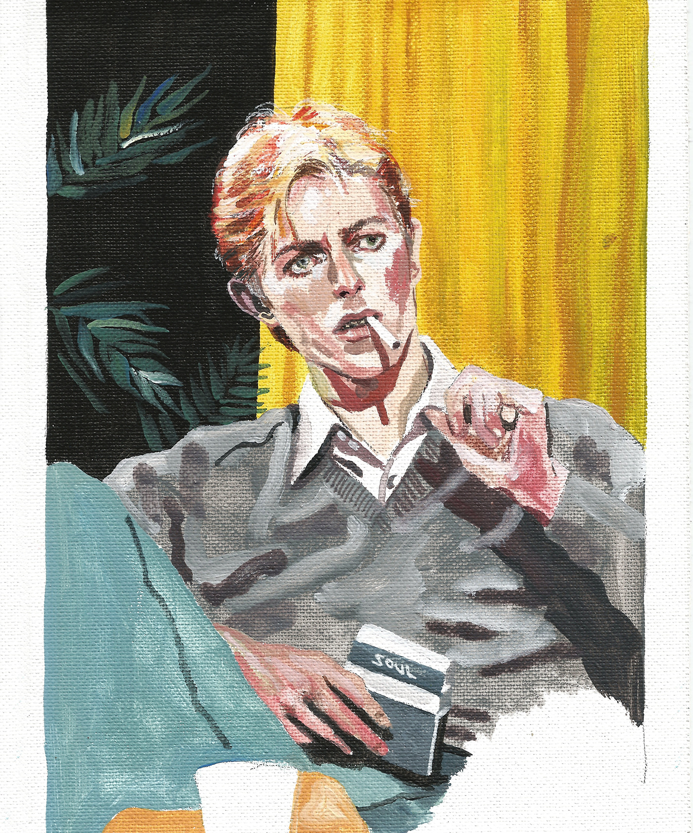 acrylic acrylic painting painting   kiss david bowie black mirror colors THE LOBSTER movie
