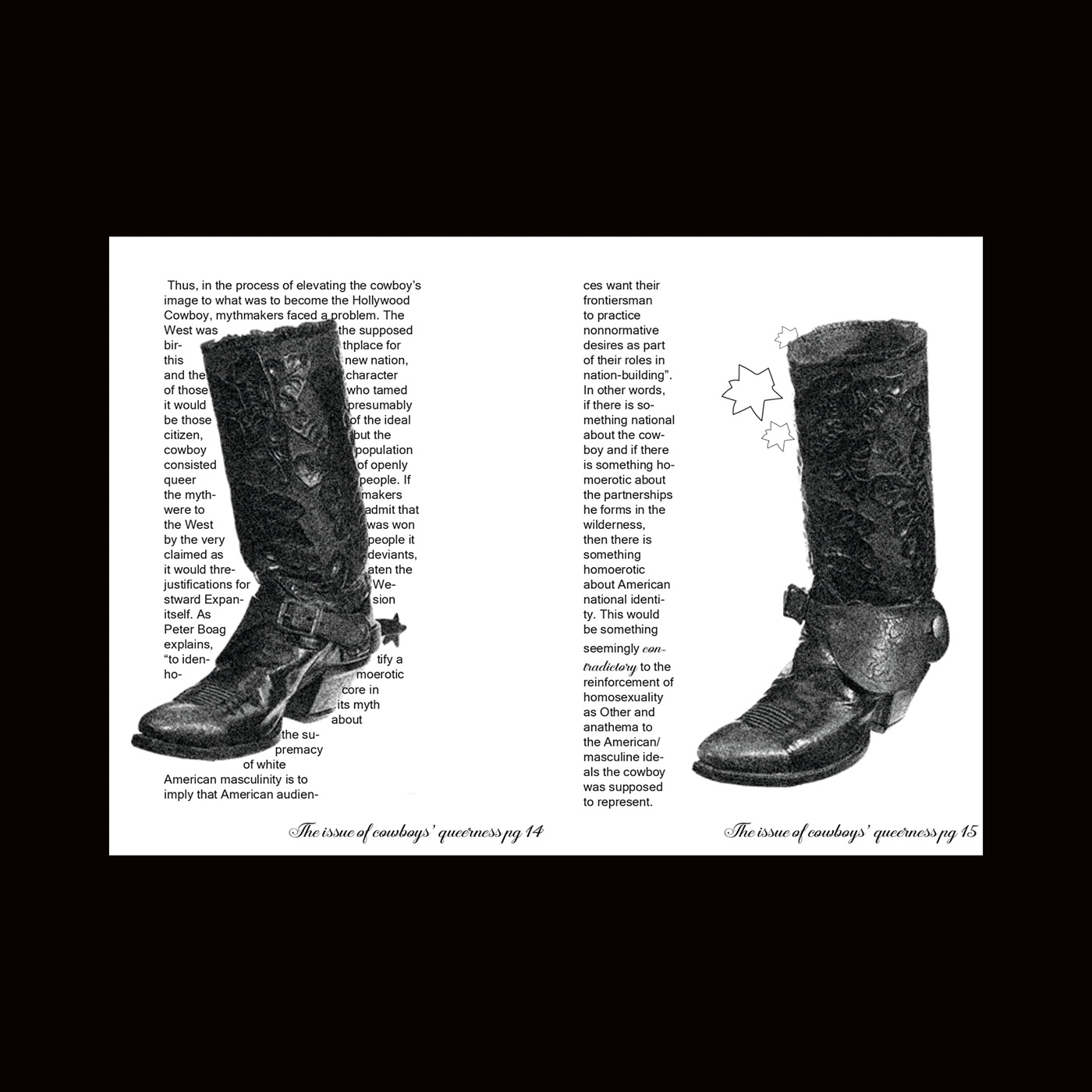 COWBOYS editorial graphic graphic design  handmade indipendent magazine queer Zine 