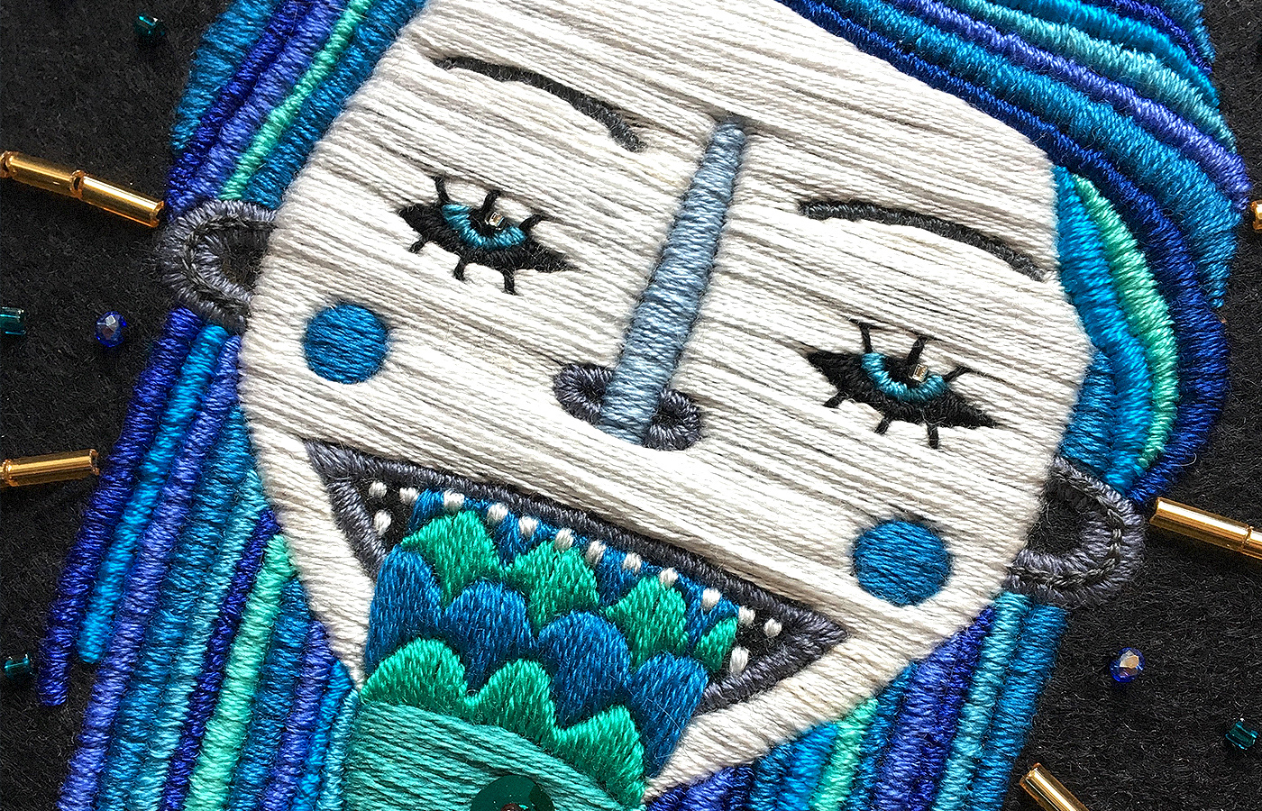 Embroidery isoì gaiabernasconi ILLUSTRATION  Embroideryart embroidered textile design