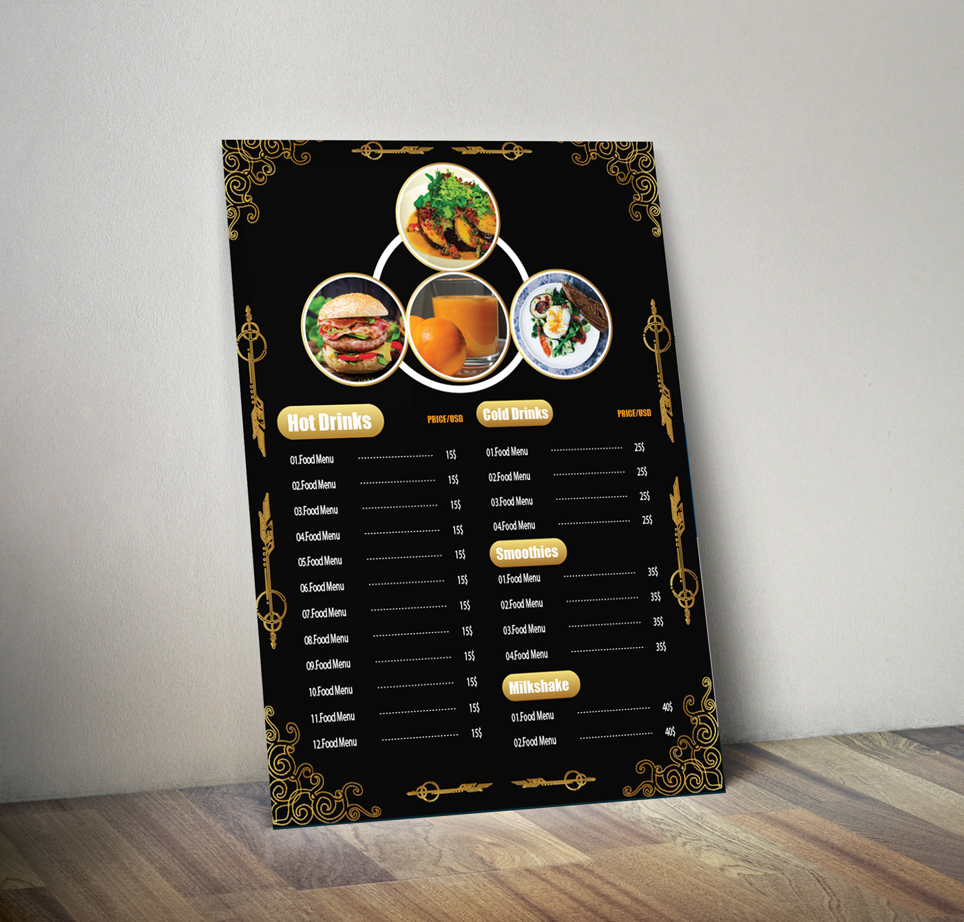 menu design restaurant Food  Advertising  cafe coffee shop menus print Layout Menu Designing