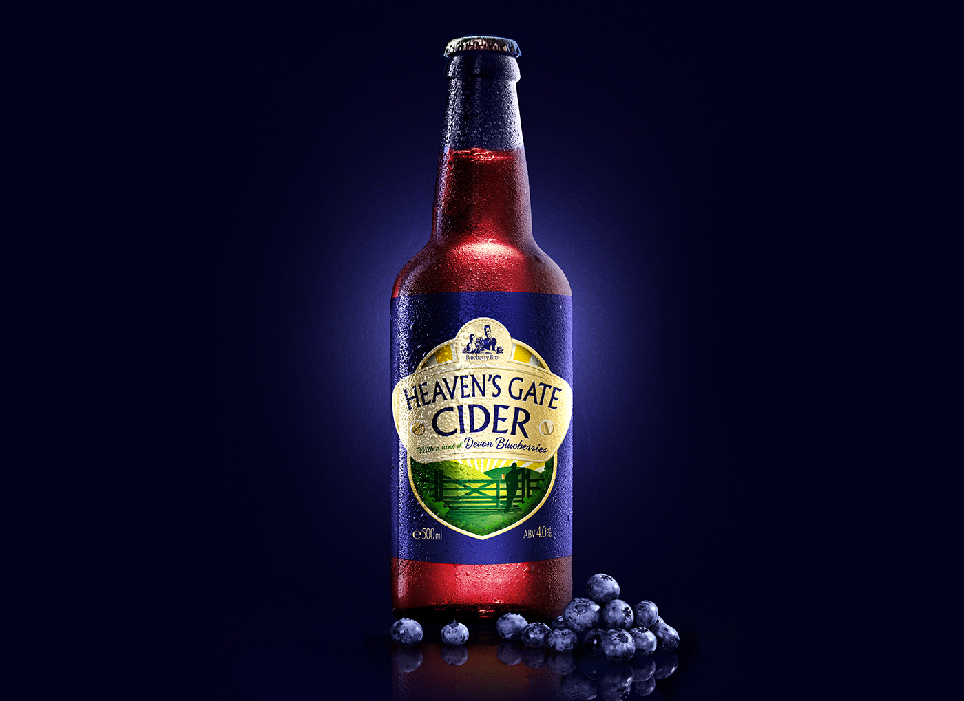 brand cider blueberry bottle motion graphics  alcohol devon lustleigh drink chutney