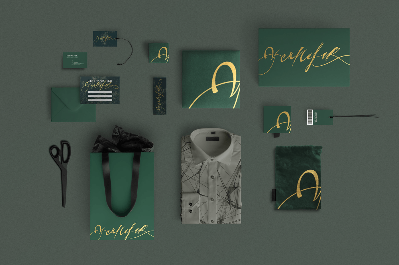 Packaging Fashion  brand identity Logo Design Calligraphy   Sustainability Jewellery elegant luxury moss