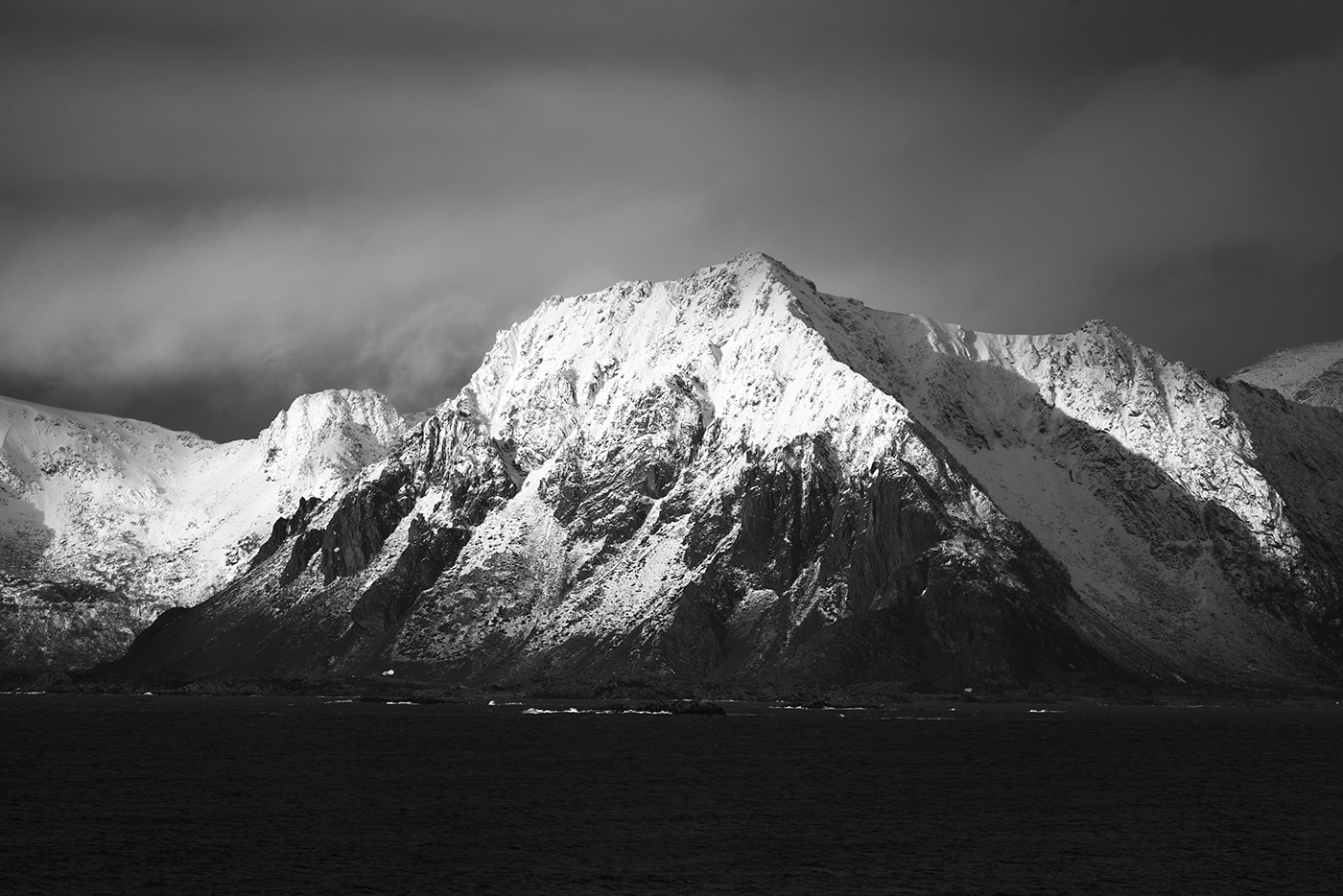 black and white clouds Island Landscape lofoten mountains Nature Photography  SKY Travel