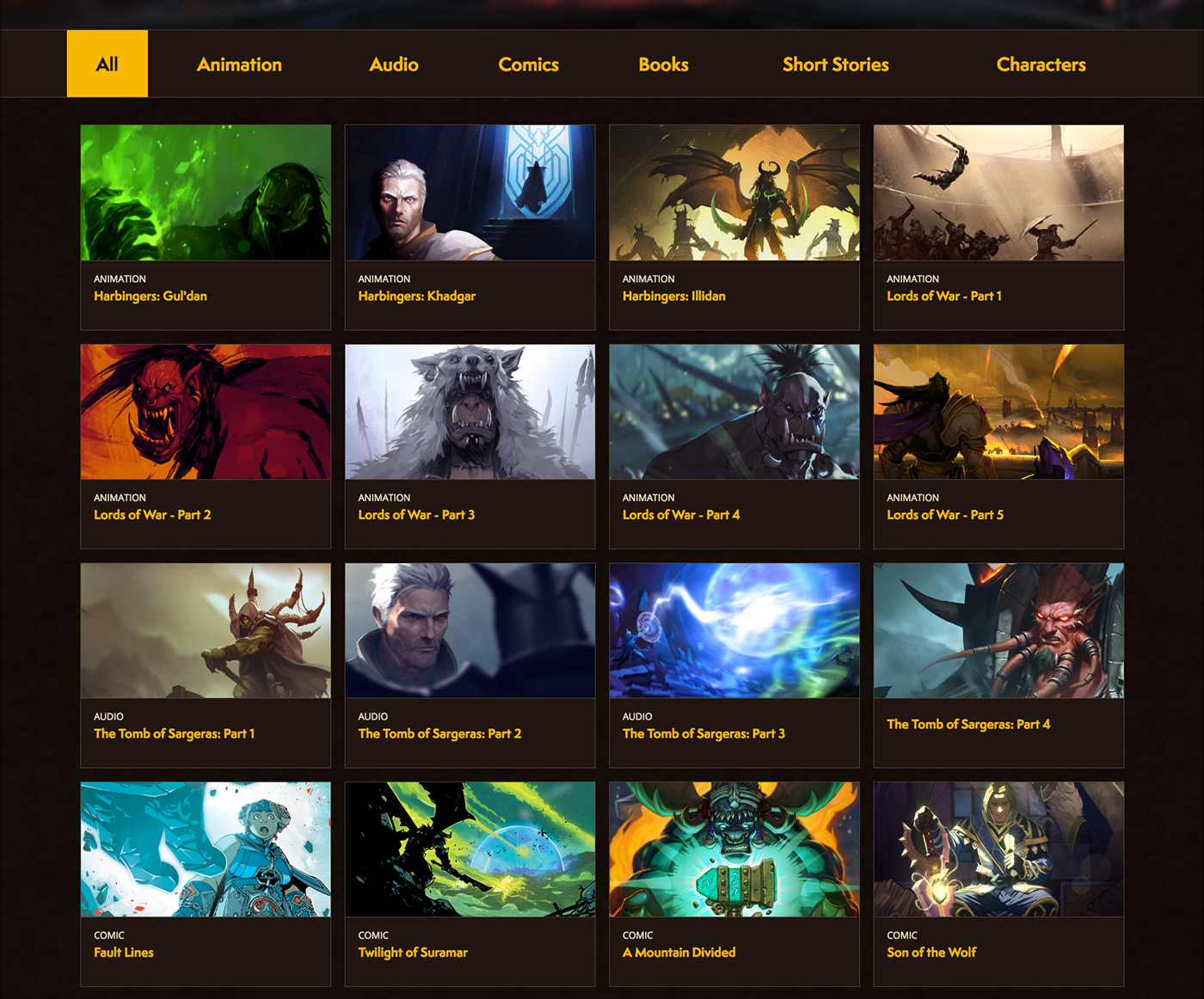 Web Design  Website Web online game Blizzard warcraft