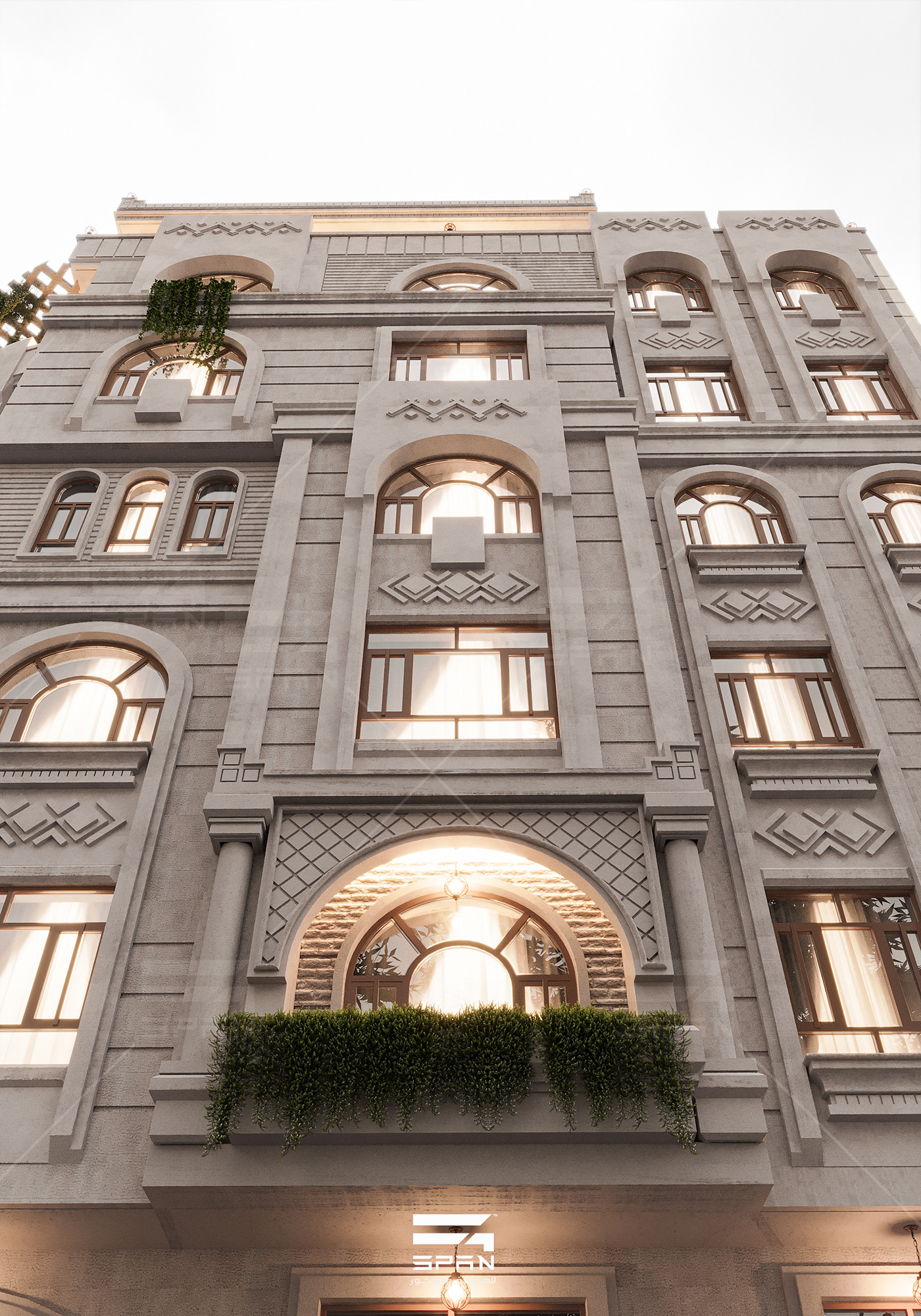 3dsmax arabic architecture corona corona render  facade residential revit Sana'a yemen