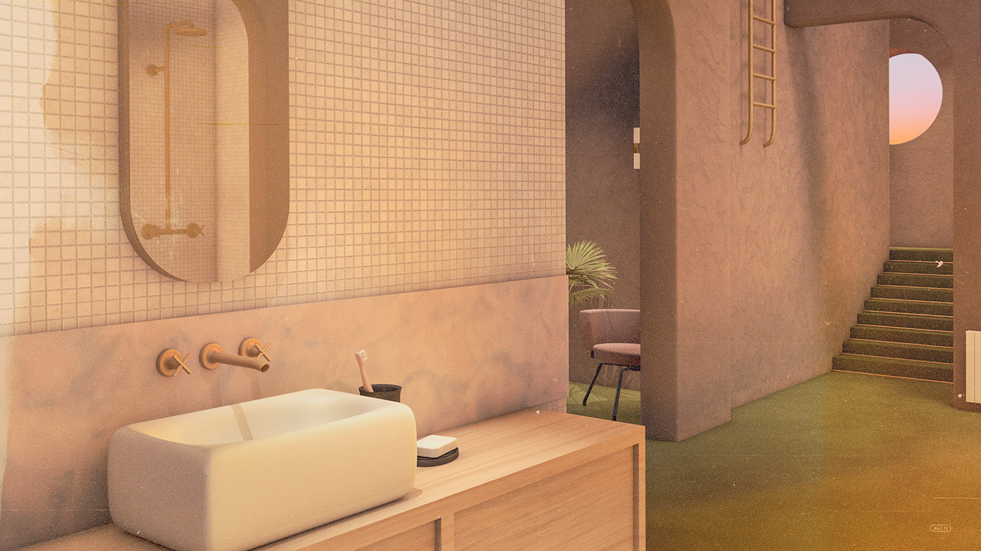 bathroom bath interior design  vintage banheiro ambiente sunset