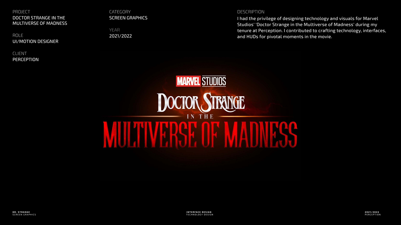 FUI Marvel Studios mcu screen graphics hologram user interface doctor strange 2 screen ui
