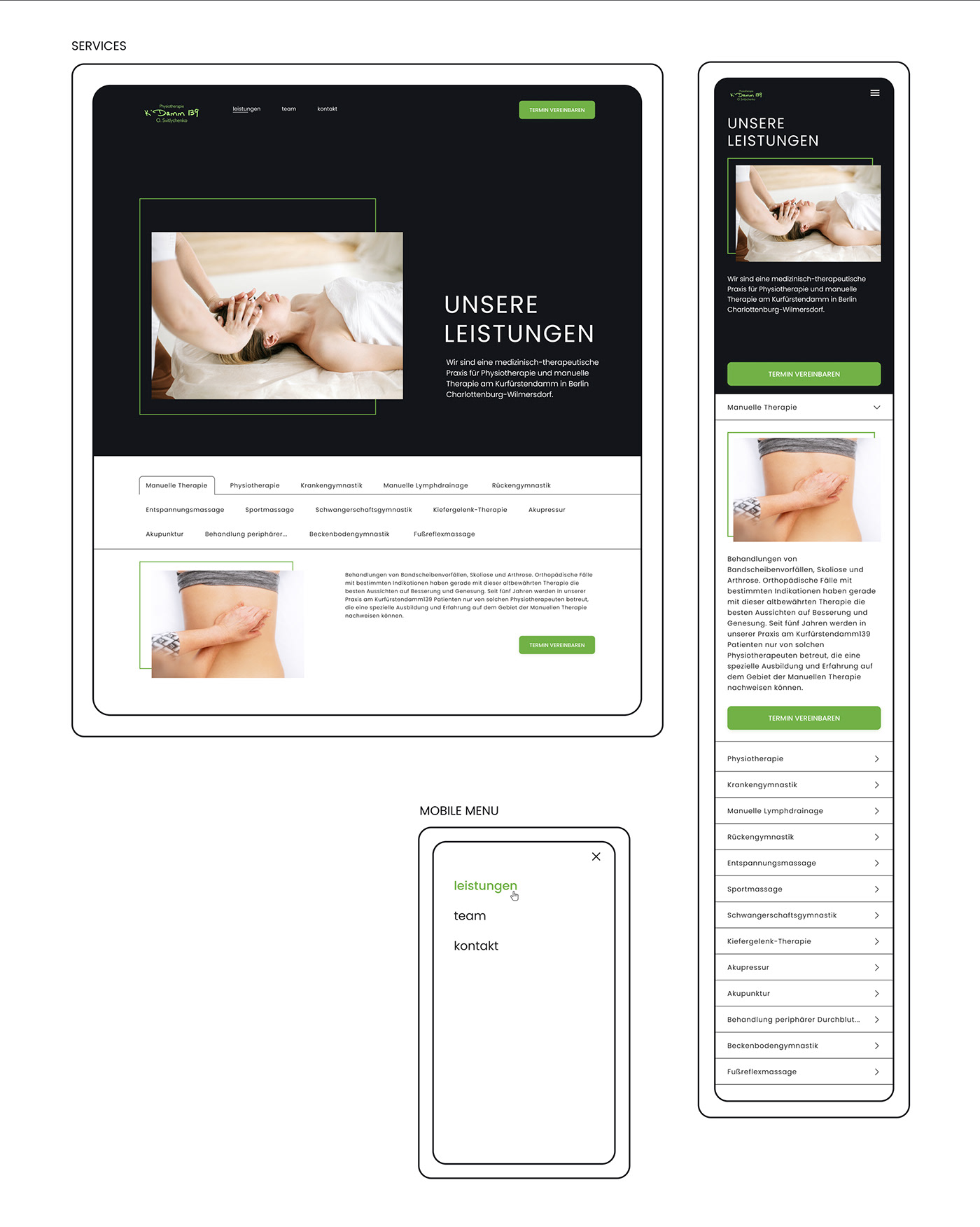 clinic Figma Health landing page physiotherapy UI ux ux/ui Web Design  Website