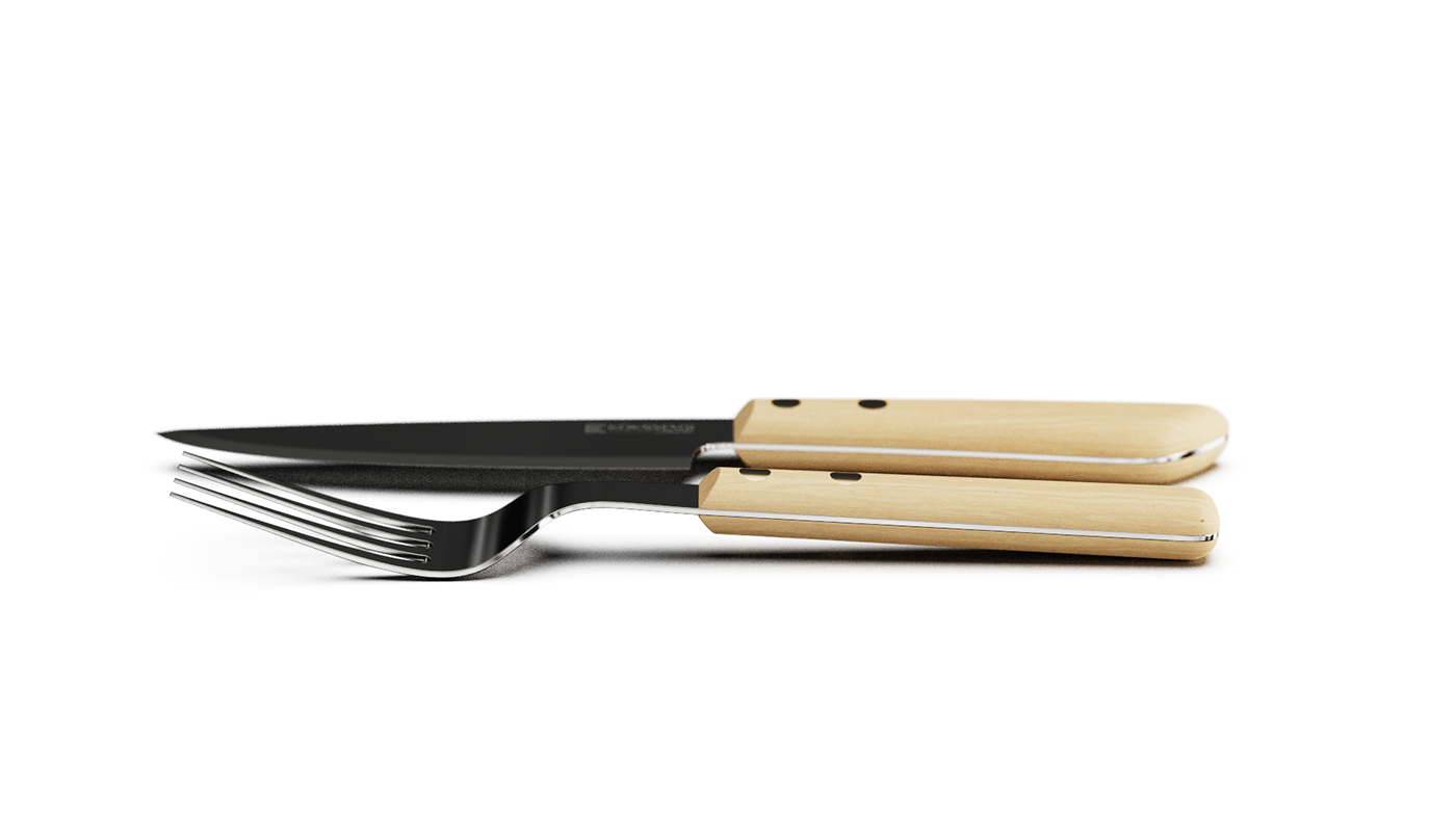 cutlery design CUTLERY SET product design  industrial design  Food  steak
