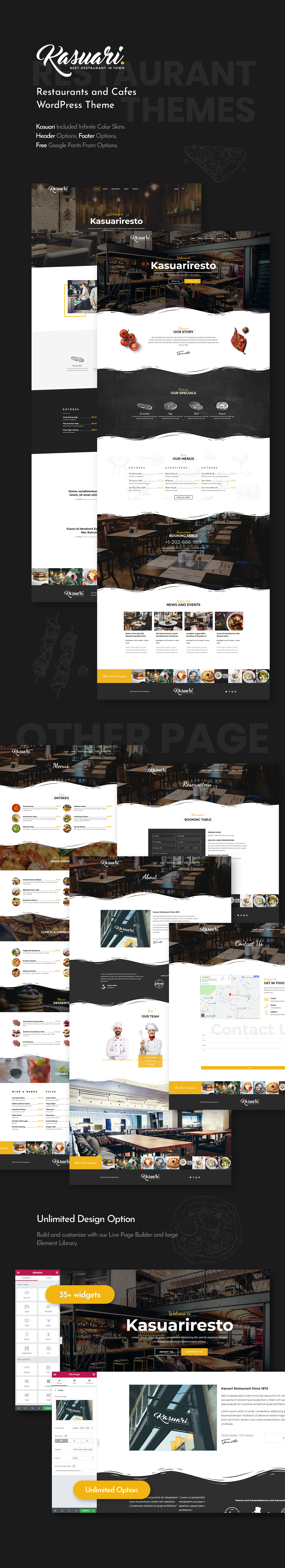 restaurant Food  Photography  Webdesign Web design wordpress template cafes