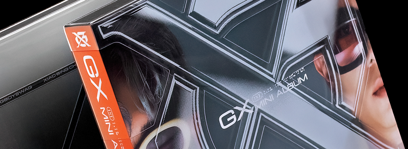 orange logo kpop Packaging rap Album cover futuristic music Cyberpunk