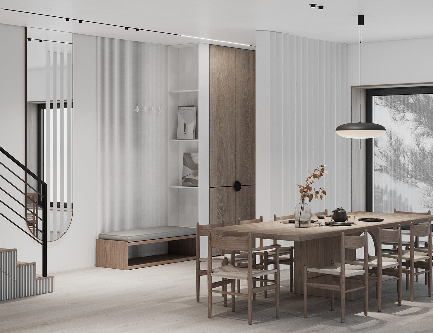 asian design grok home Interior japanese kitchen Scandinavian White wood
