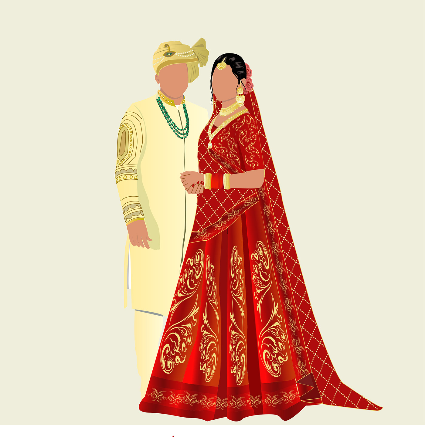 Illustration for wedding cards and invitations
