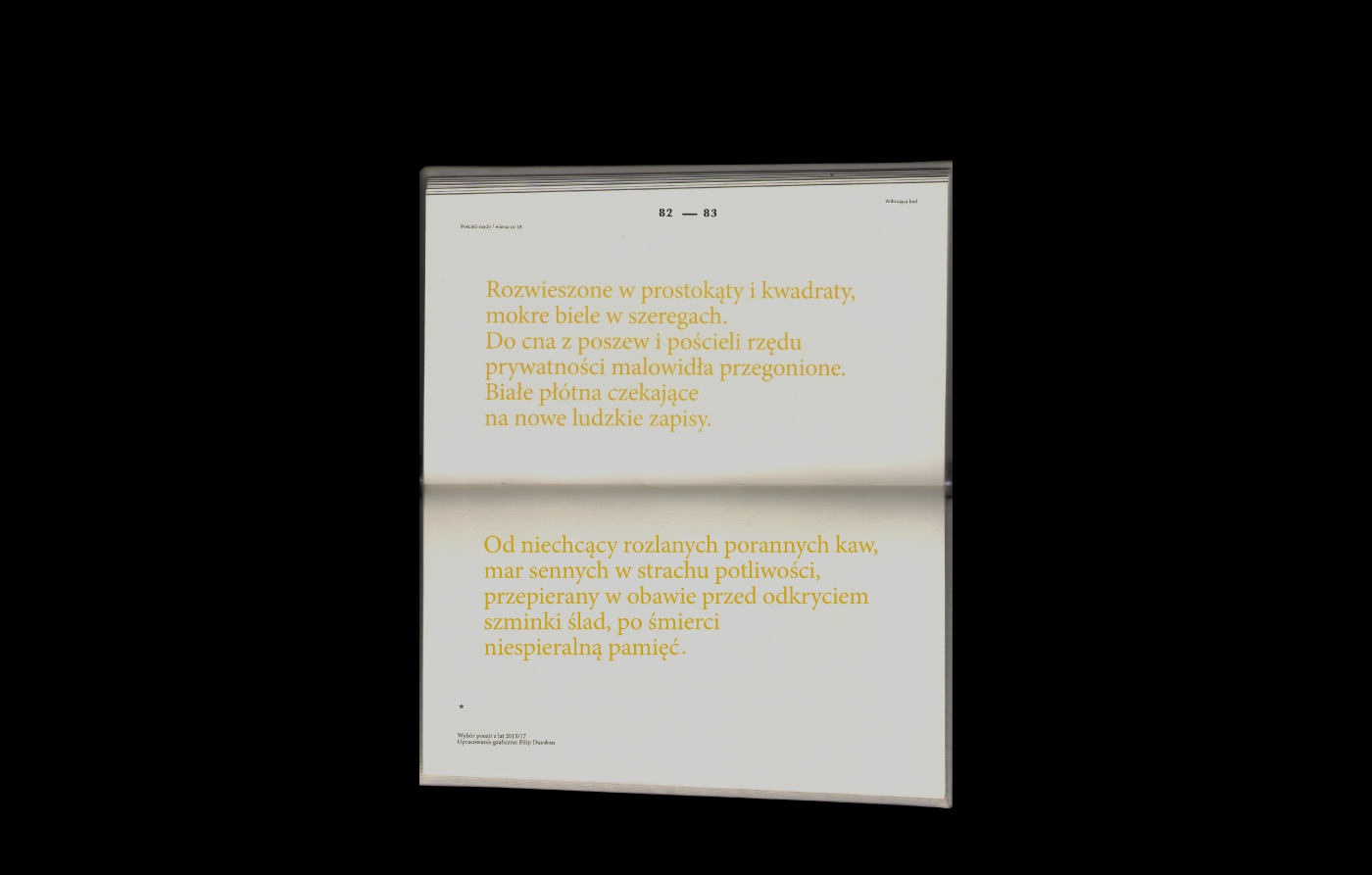 editorial poem Poetry  publication White book editorialdesign Minimalism simple polishdesign
