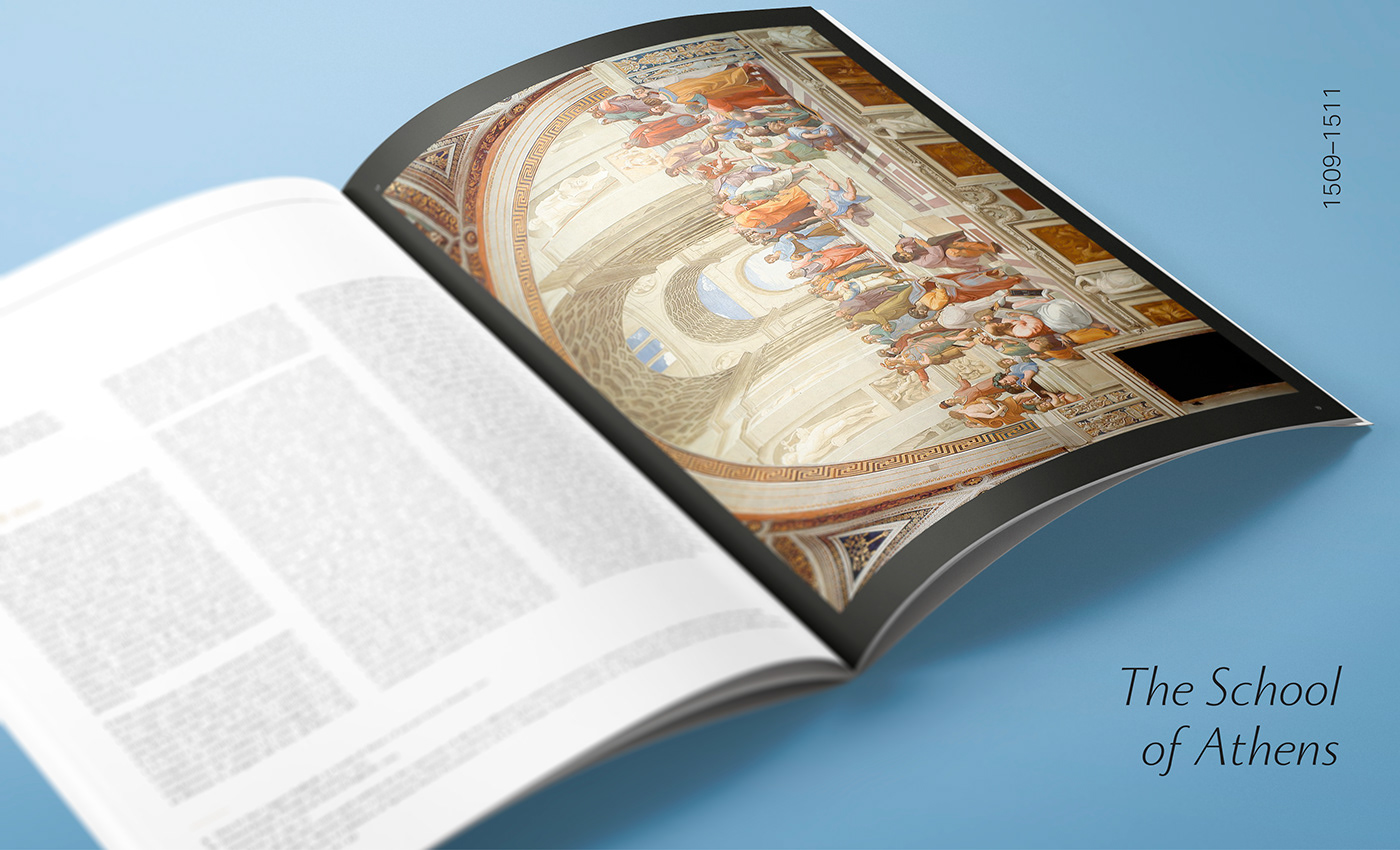 art book Booklet design editorial magazine painting   Raffaello raphael Renaissance