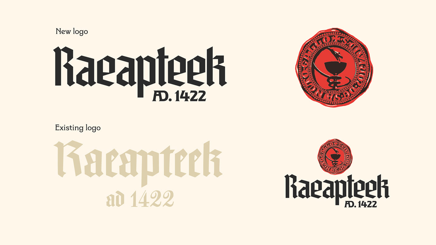 apothecary apothecary branding apothecary label label design medieval pharmacy raeapteek Retro vintage vintage style