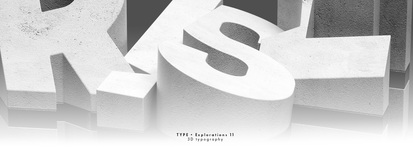 3D 3DType type lettering abstract minimal