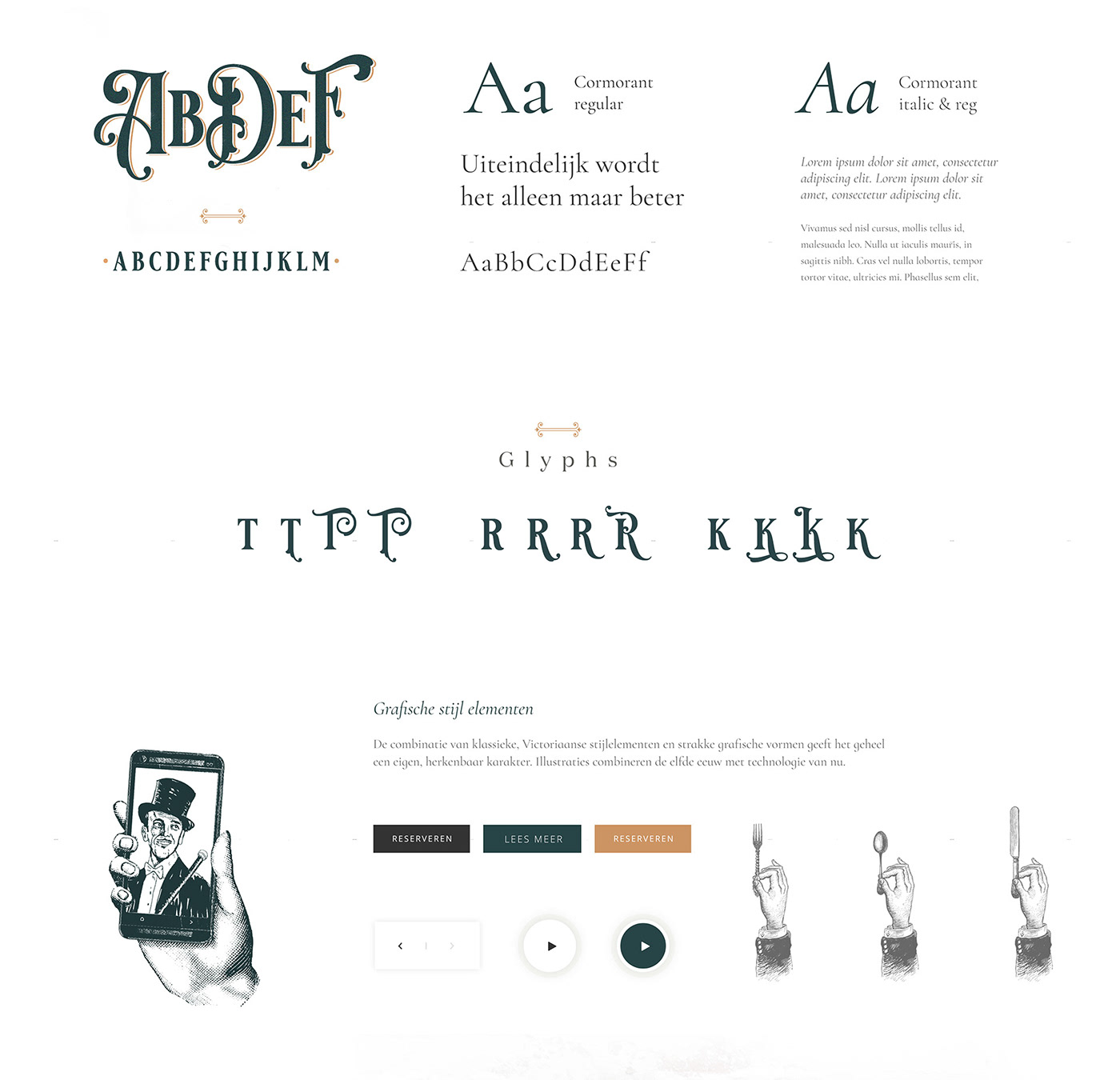 restaurant Grand Cafe identity branding  Troubadour typography   ILLUSTRATION  Webdesign free psd