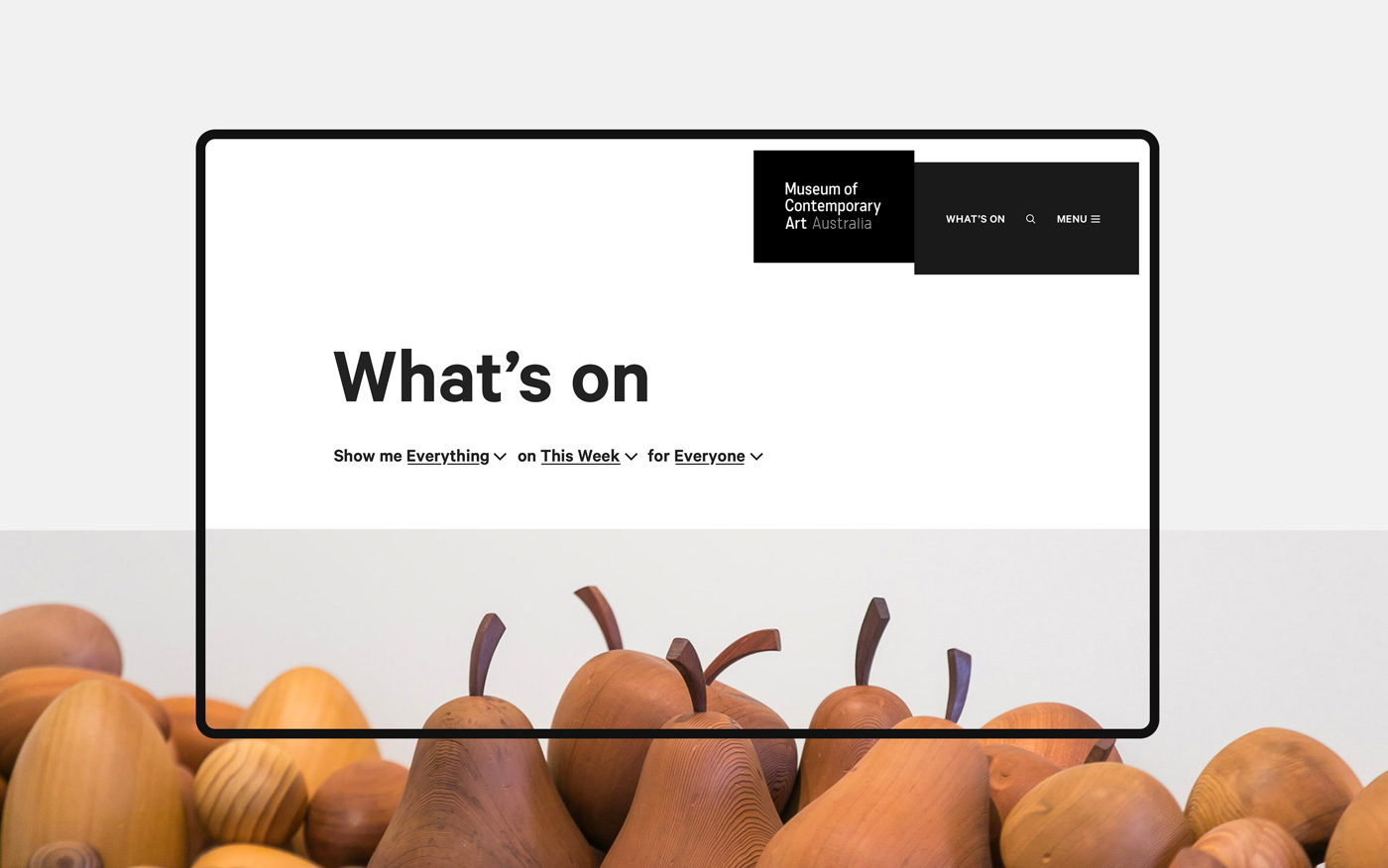 art museum Web Design  gallery typography   design motion interaction mca Website