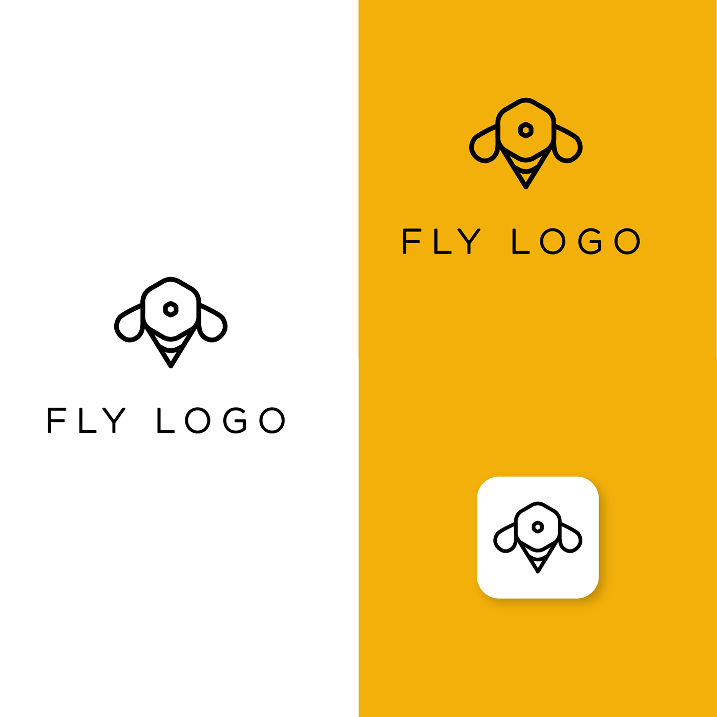 honeycomb honey bee hexagon hexagonal Logo Design brand identity logos Brand Design bee