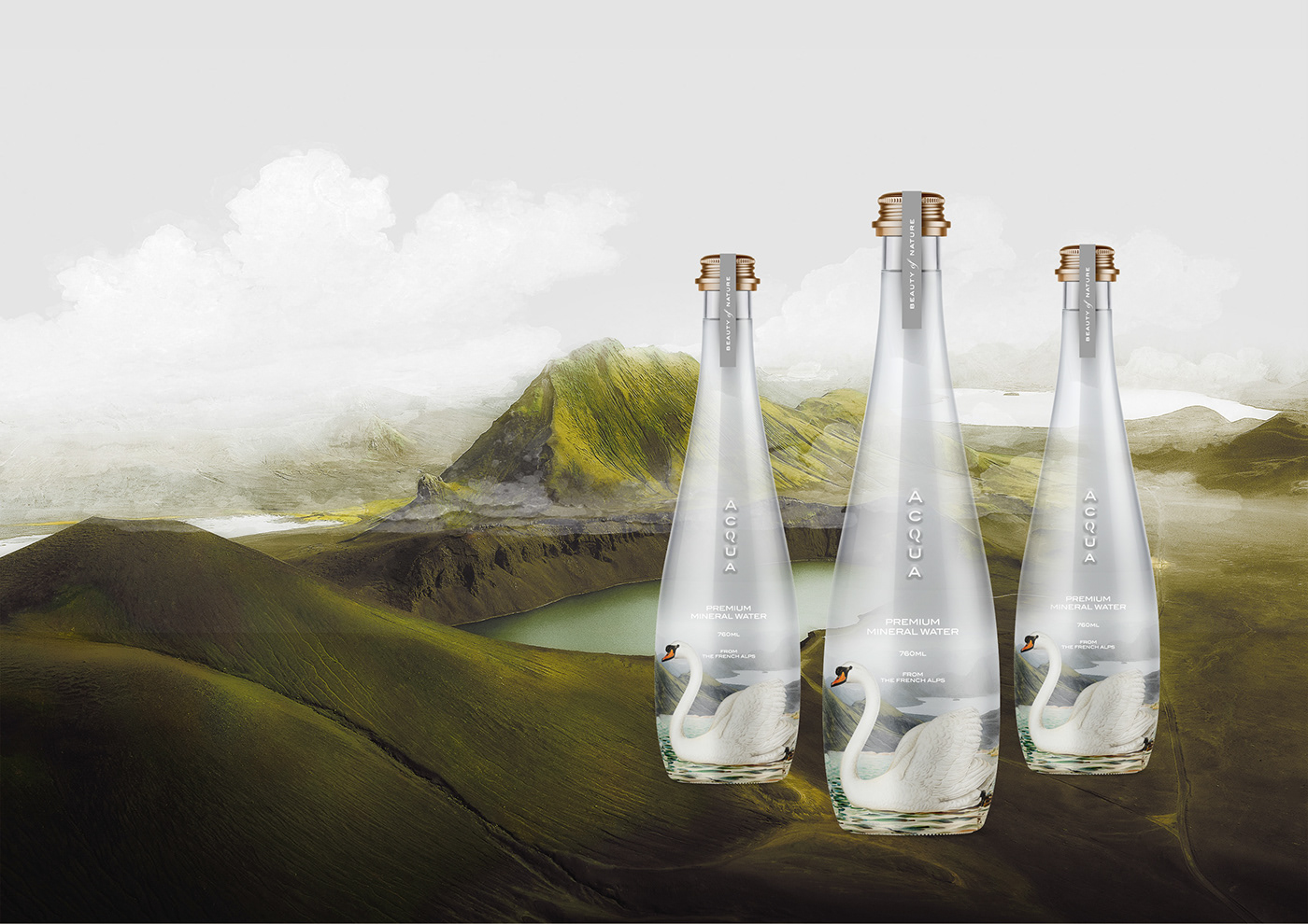 bottle branding  classy duck graphicdesign ILLUSTRATION  modern simple system
